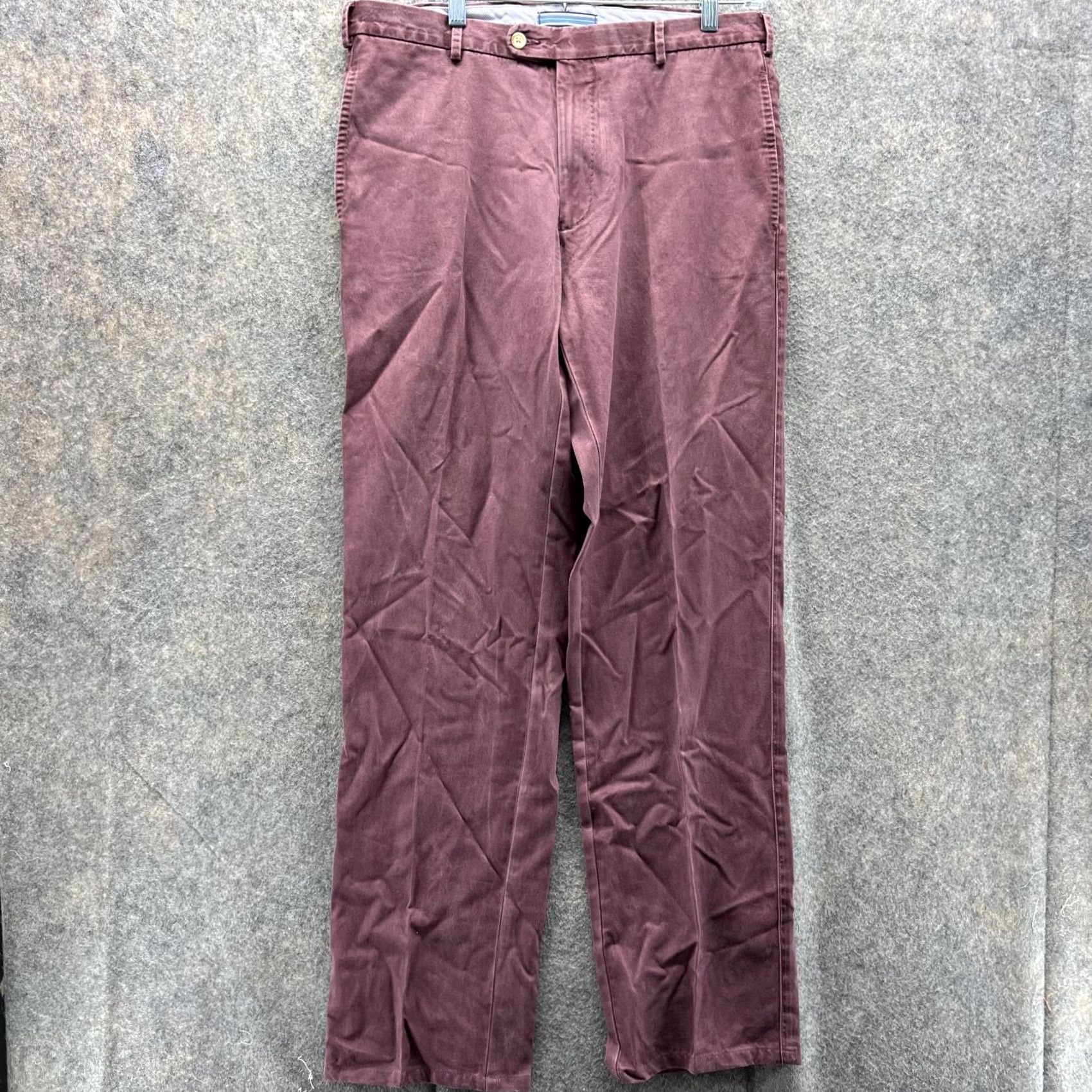 Peter Millar Peter Millar Pants Men 33 Chino Flat Front Red Wine Regular Straight Size US 33 - 2 Thumbnail