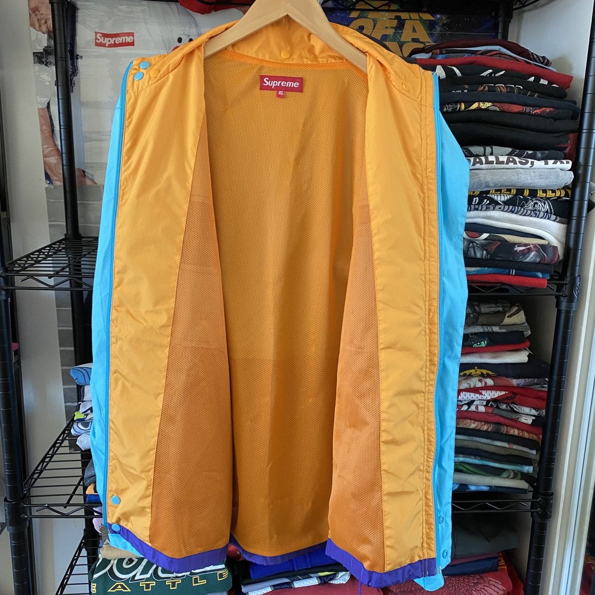 Supreme Vintage Supreme Team 94 Jacket Windbreaker Blue Purple 2007 Size US XL / EU 56 / 4 - 3 Thumbnail