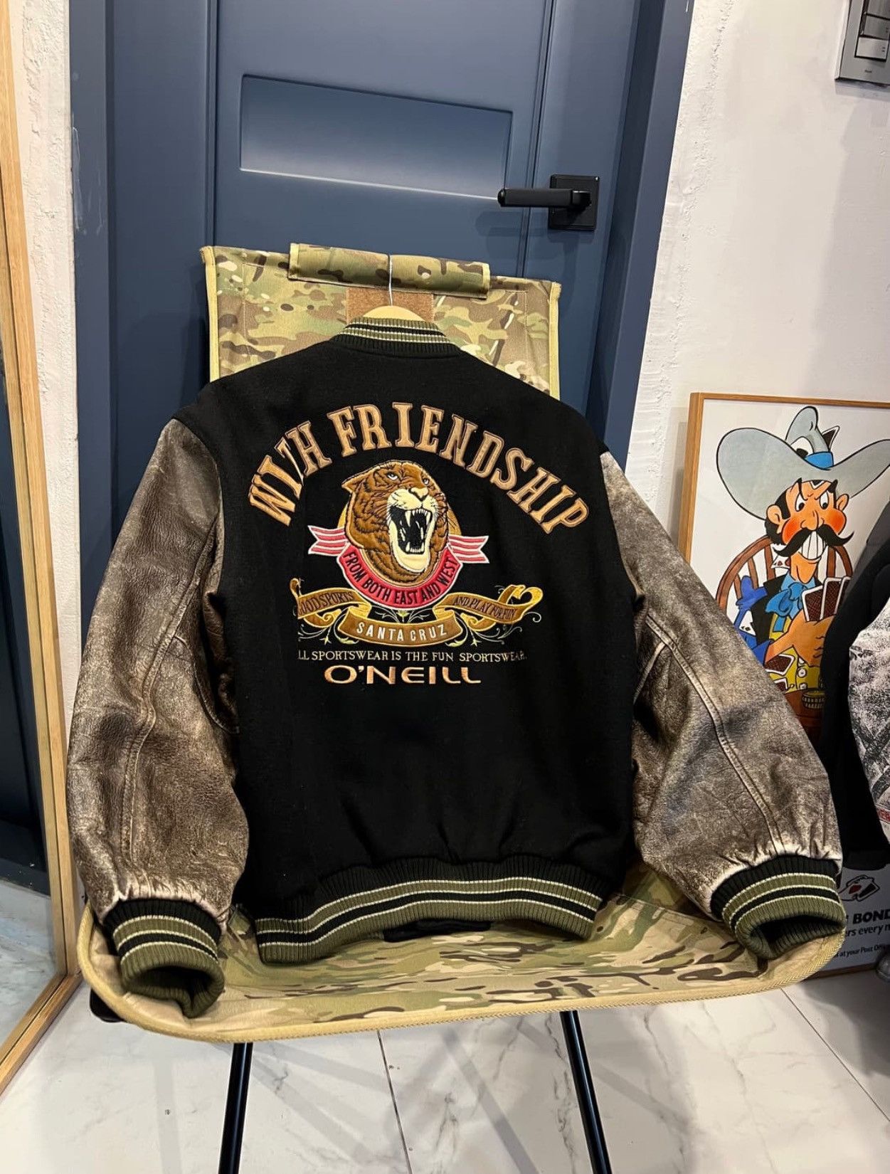 O'Neill VINTAGE ONEILL WOOL LEATHER VARSITY Size US L / EU 52-54 / 3 - 1 Thumbnail