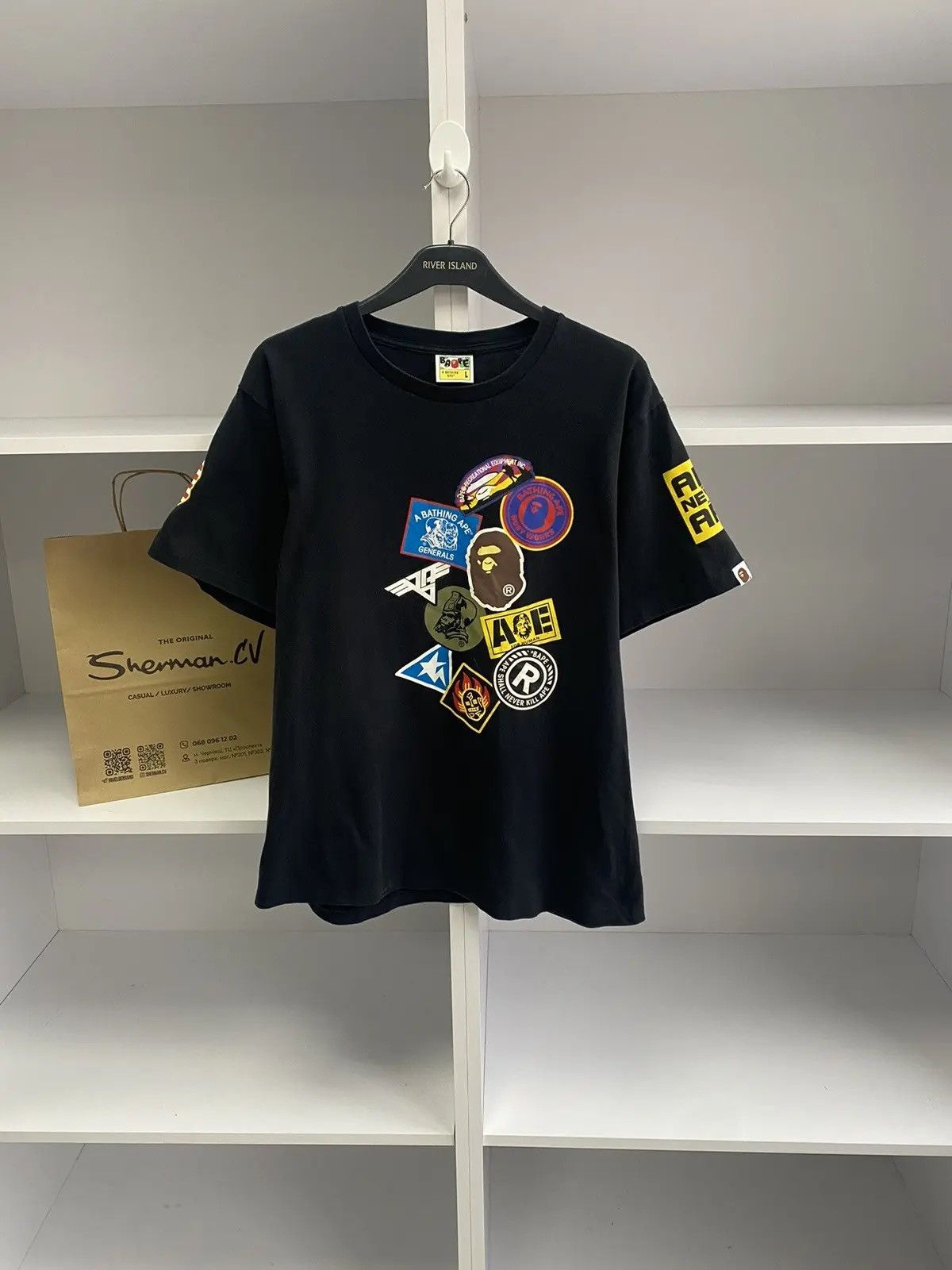 Bape A Bathing Ape Bape Bicolor Multi Logo Tee Size US L / EU 52-54 / 3 - 2 Thumbnail