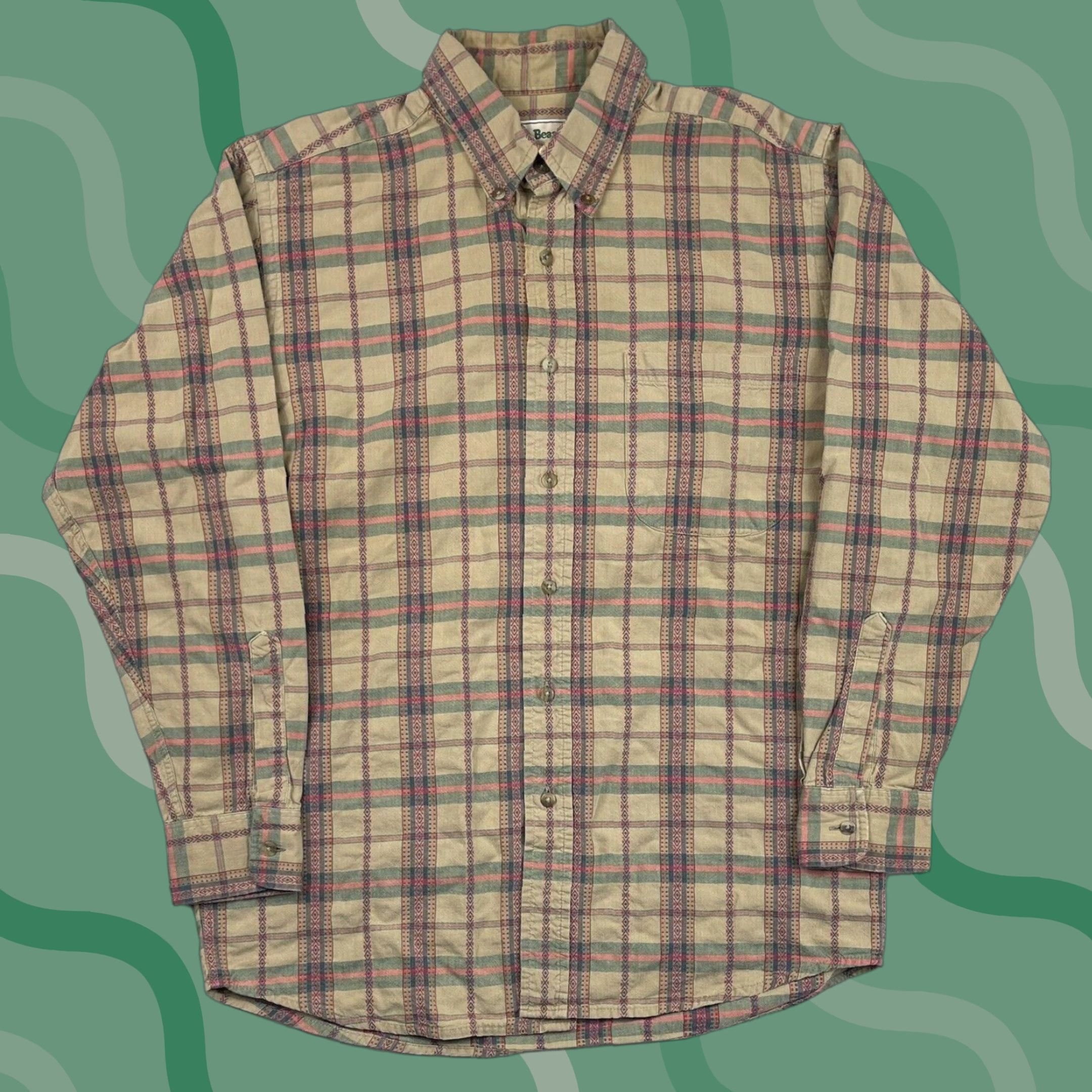 Vintage VINTAGE L.L. Bean Button-Up Shirt Mens L Gray Plaid Western Design 90s USA Size US L / EU 52-54 / 3 - 1 Thumbnail