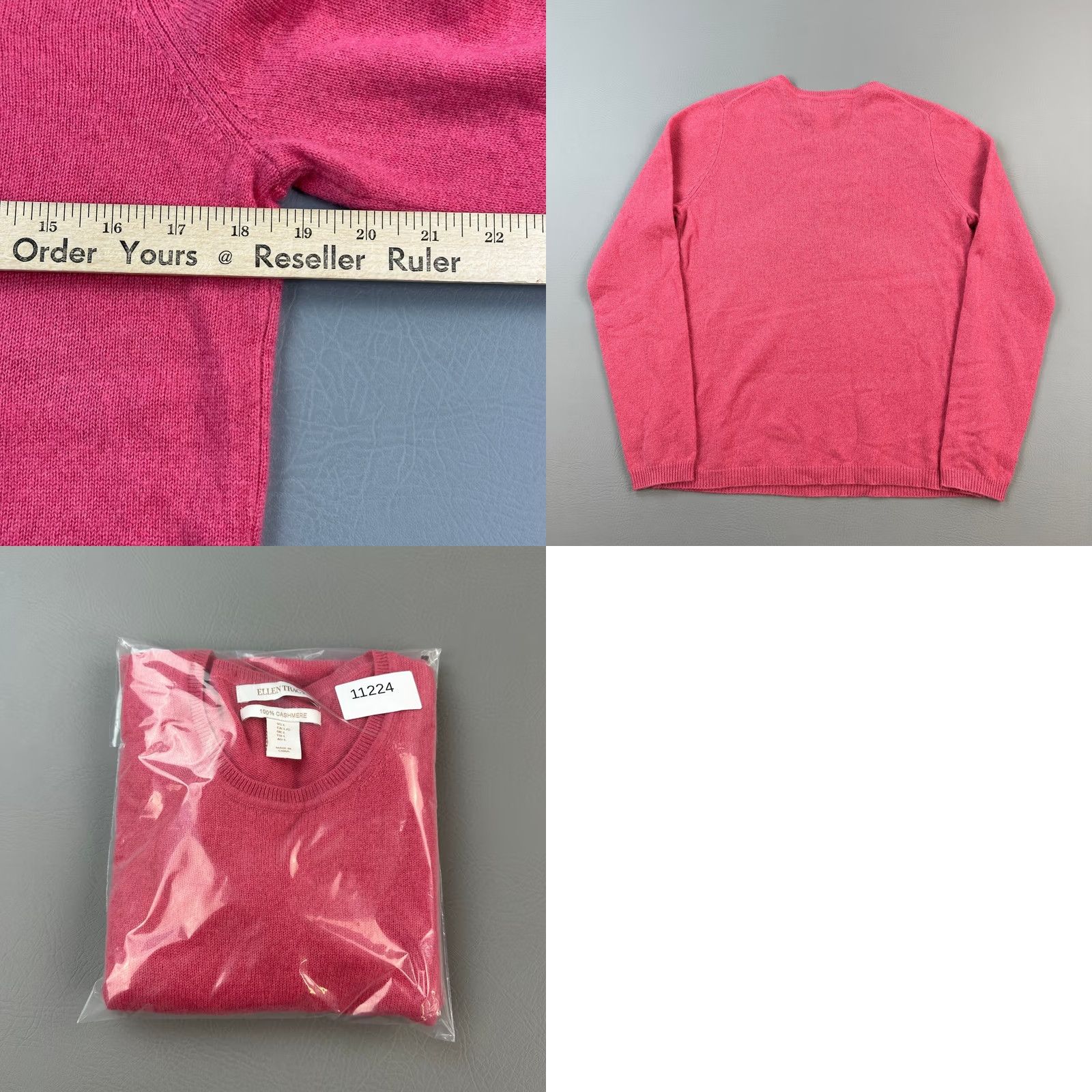 Ellen Tracy Ellen Tracy Sweater Women's Large Pink Cashmere Crewneck Soft Knit Pullover Size L / US 10 / IT 46 - 8 Thumbnail