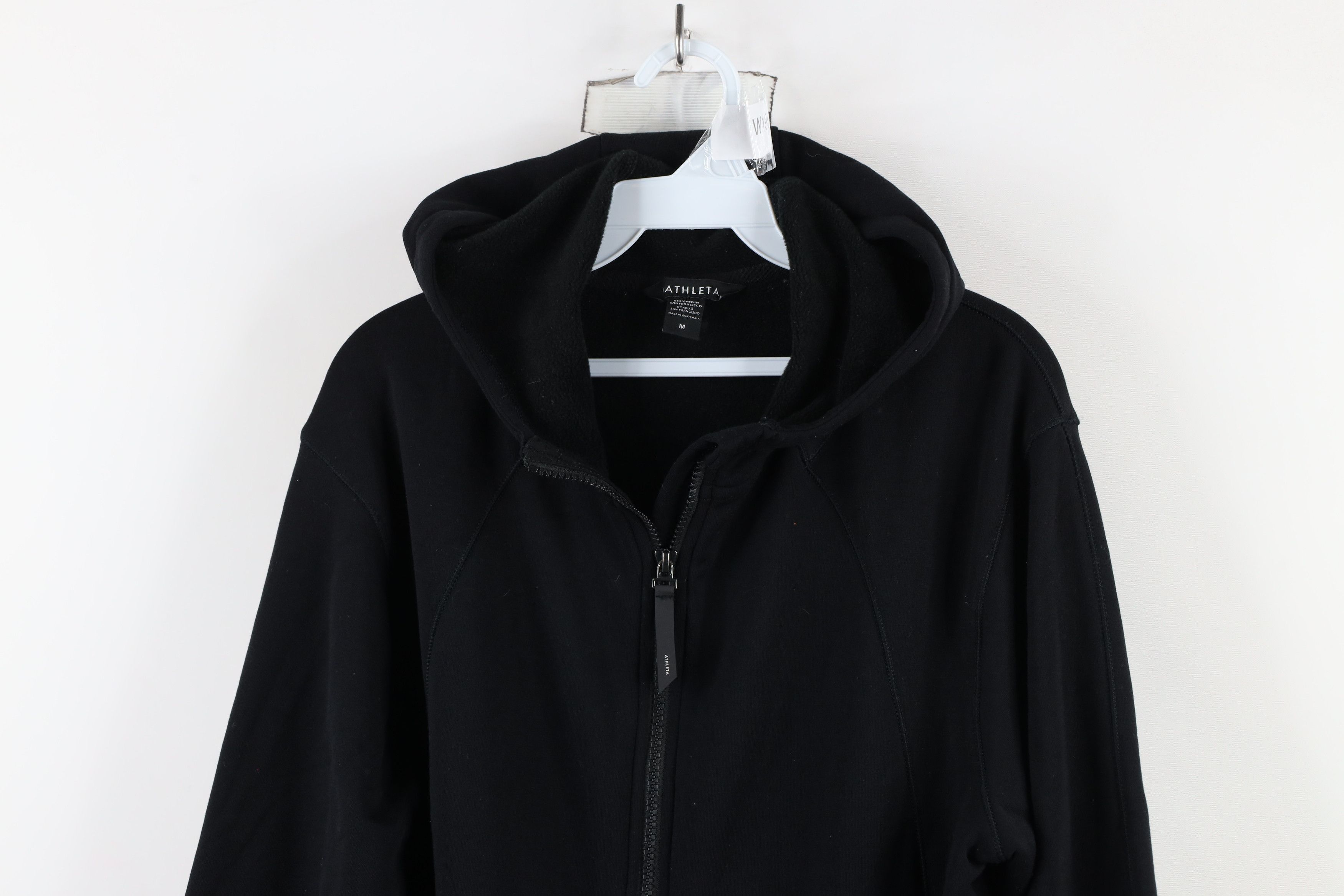 Athleta × Vintage Athleta Touch Fleece Lined Full Zip Hoodie Sweatshirt Black Size M / US 6-8 / IT 42-44 - 2 Thumbnail