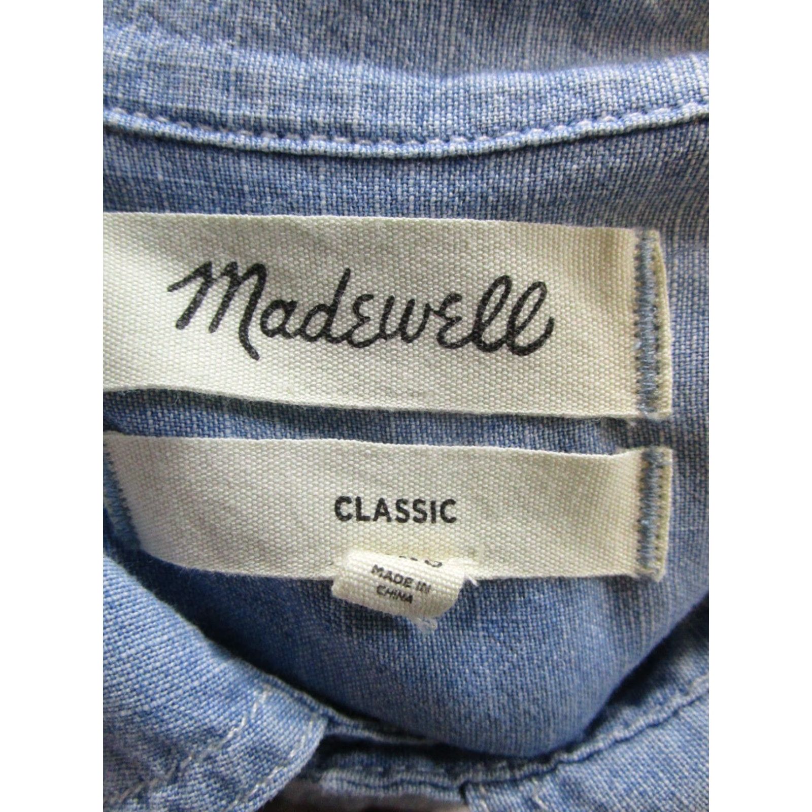 Madewell Madewell Shirt Mens XXS Blue Cotton Button-Up Cler-up? Size US XXS / EU 40 - 3 Thumbnail