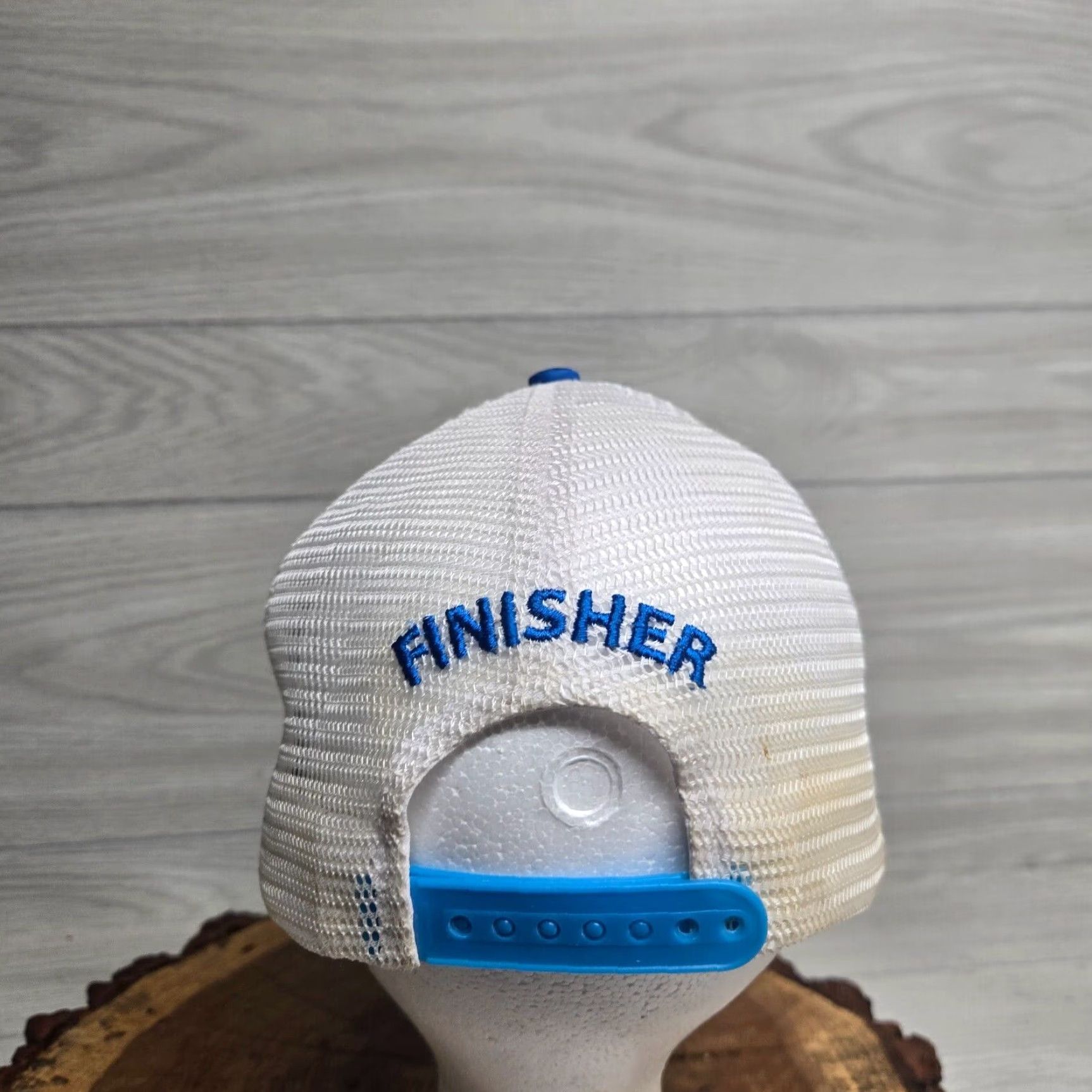 Vintage BOCO Gear Hat Adjustable Blue White Snapback Trucker Cap Running Festival Coastal Delaware Size ONE SIZE - 3 Thumbnail