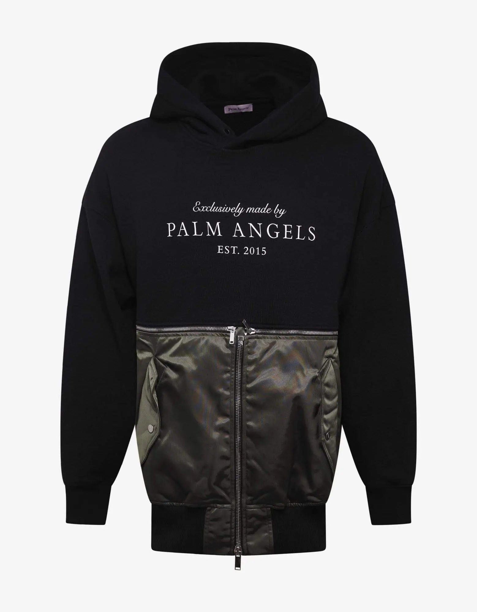 Palm Angels Palm Angels Black Hybrid Hoodie Size US L / EU 52-54 / 3 - 1 Thumbnail