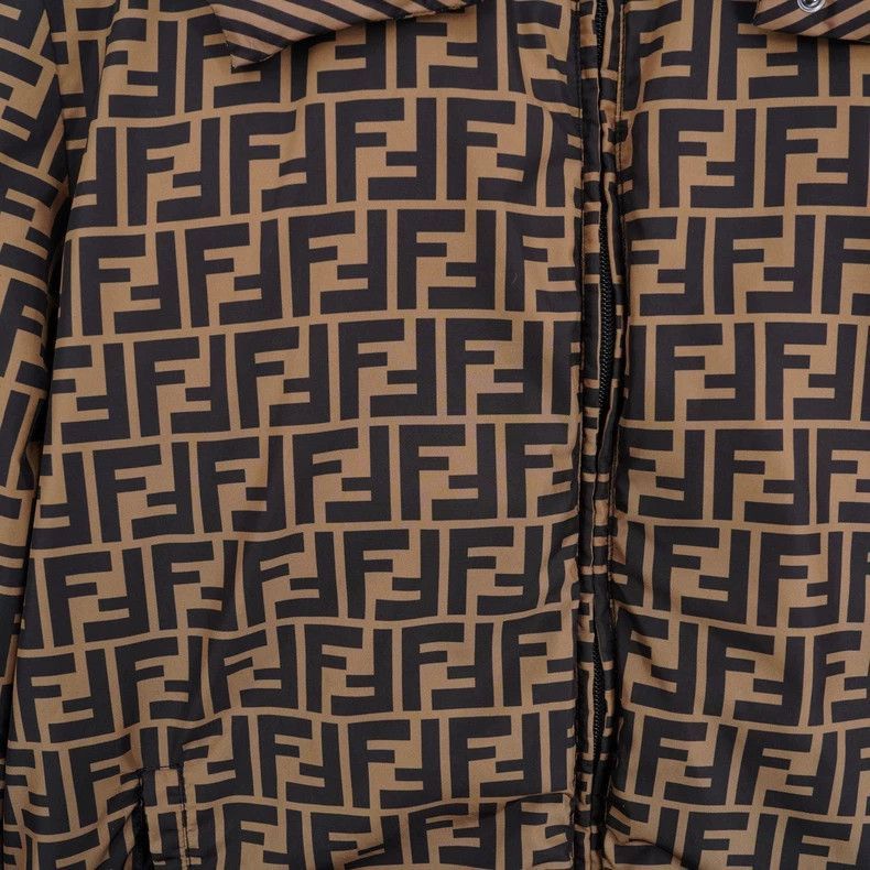 Fendi Fendi Brown Double F Reversible Hooded Jacket Size L / US 10 / IT 46 - 3 Thumbnail