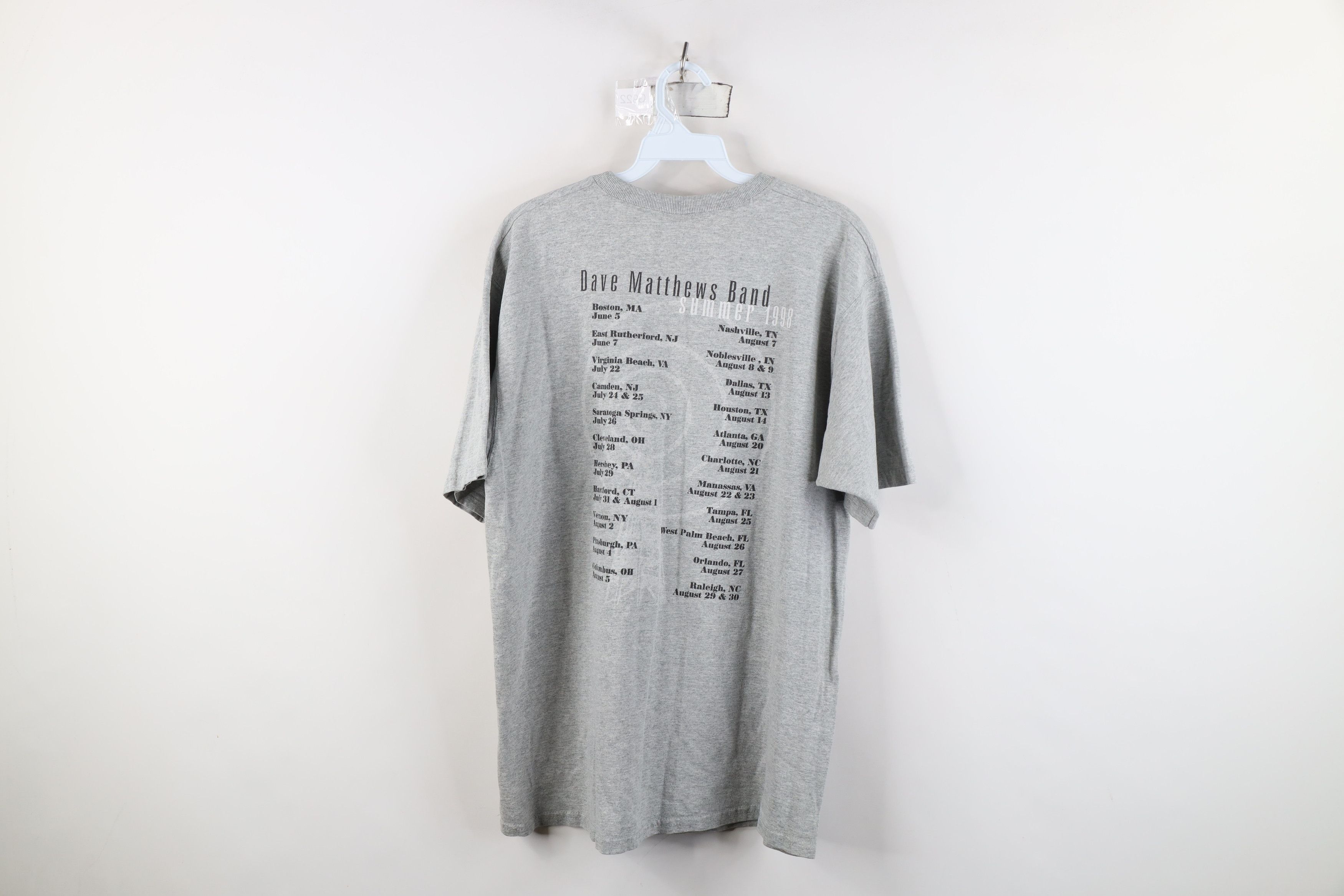 Vintage Vintage 90s Dave Matthews Band Short Sleeve T-Shirt Gray Size US L / EU 52-54 / 3 - 11 Thumbnail
