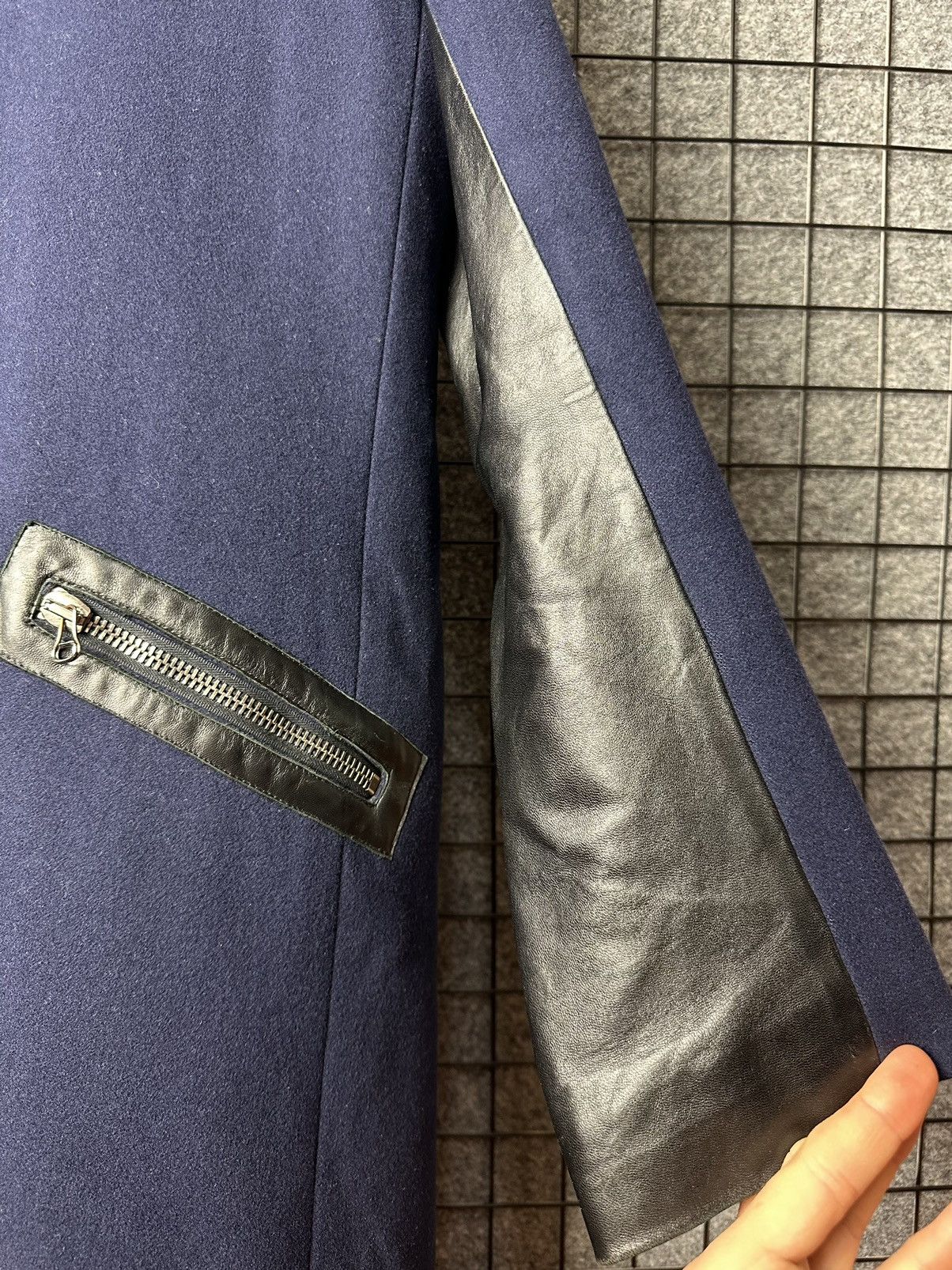 Balmain Pierre Balmain Vintage Wool Blend Leather Zip Up Coat Size50 Size XL / US 12-14 / IT 48-50 - 9 Thumbnail