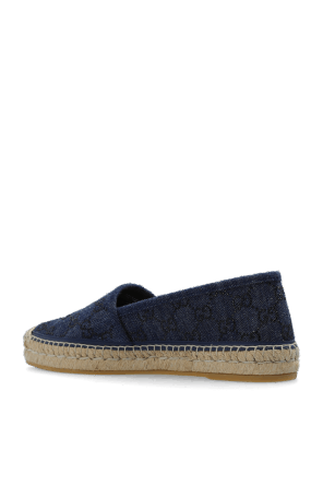 Gucci o1s1wg110125 Espadrille With GG Crystals in Navy Blue Size US 11.5 / IT 41.5 - 3 Thumbnail