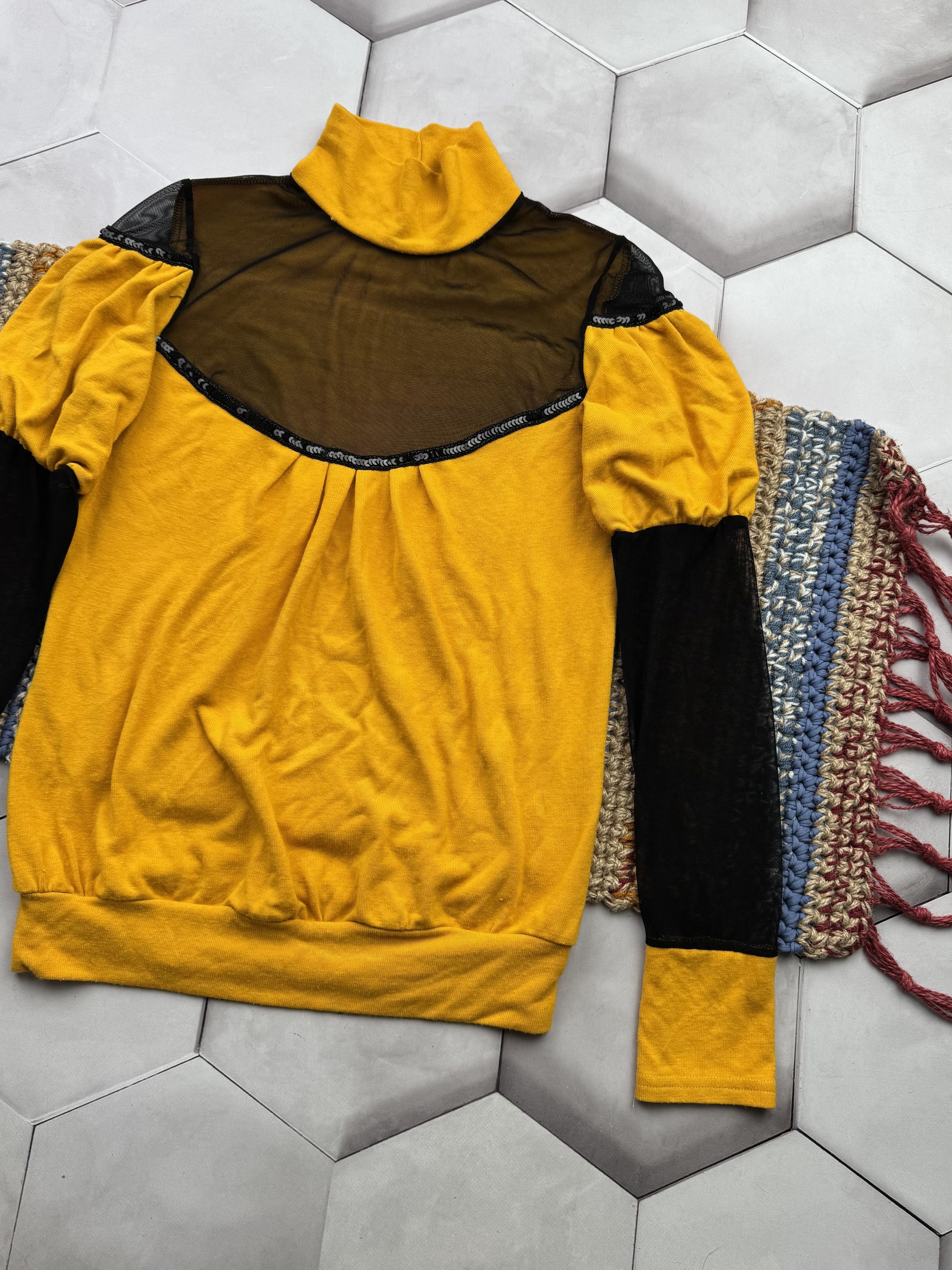Japanese Brand Vintage Long Sleeve With Mesh Details(E4) Size M / US 6-8 / IT 42-44 - 3 Thumbnail