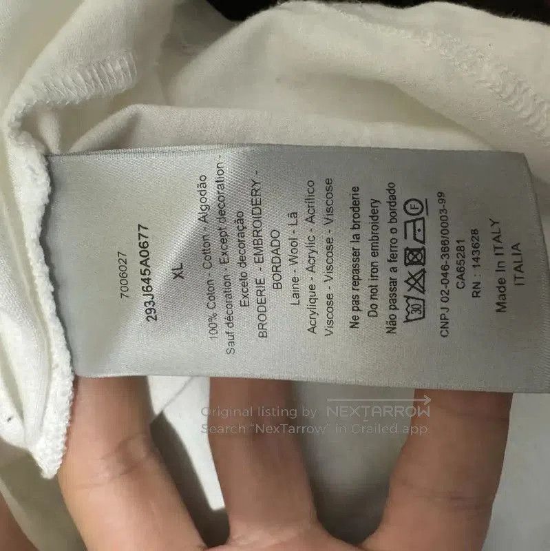 Other Dior White Cotton Logo Embroidery T-Shirt . Size US XL / EU 56 / 4 - 4 Thumbnail