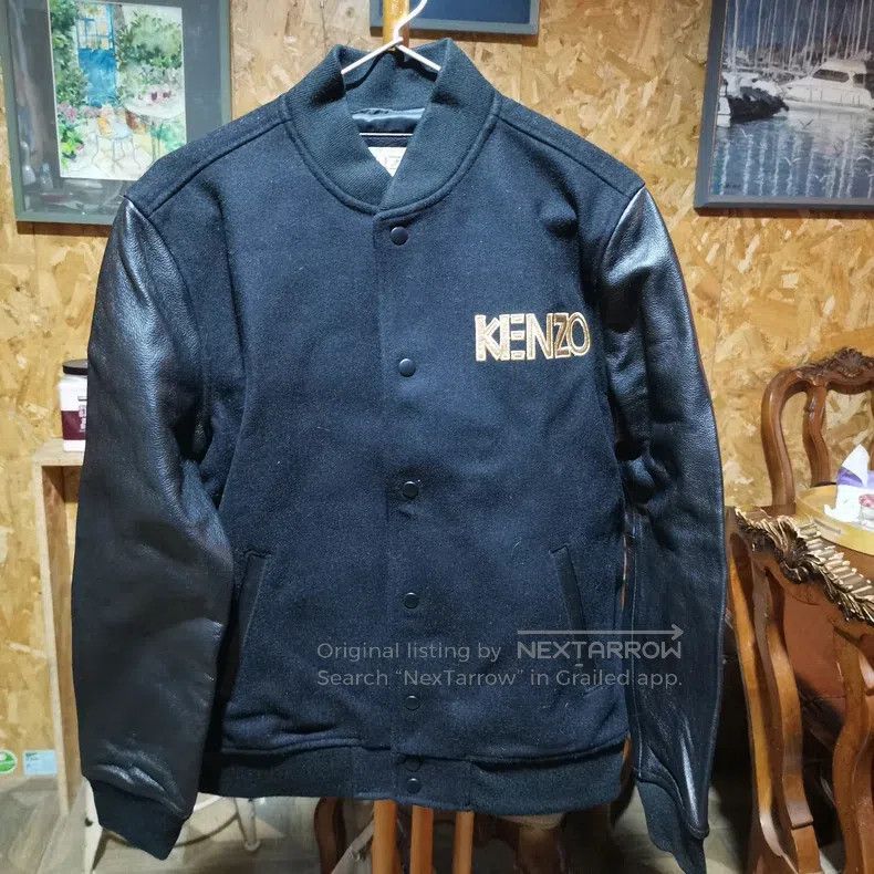 Kenzo Kenzo Paris Tiger Jacket, Made of Wool and Cowhide, Back w Size L / US 10 / IT 46 - 1 Thumbnail