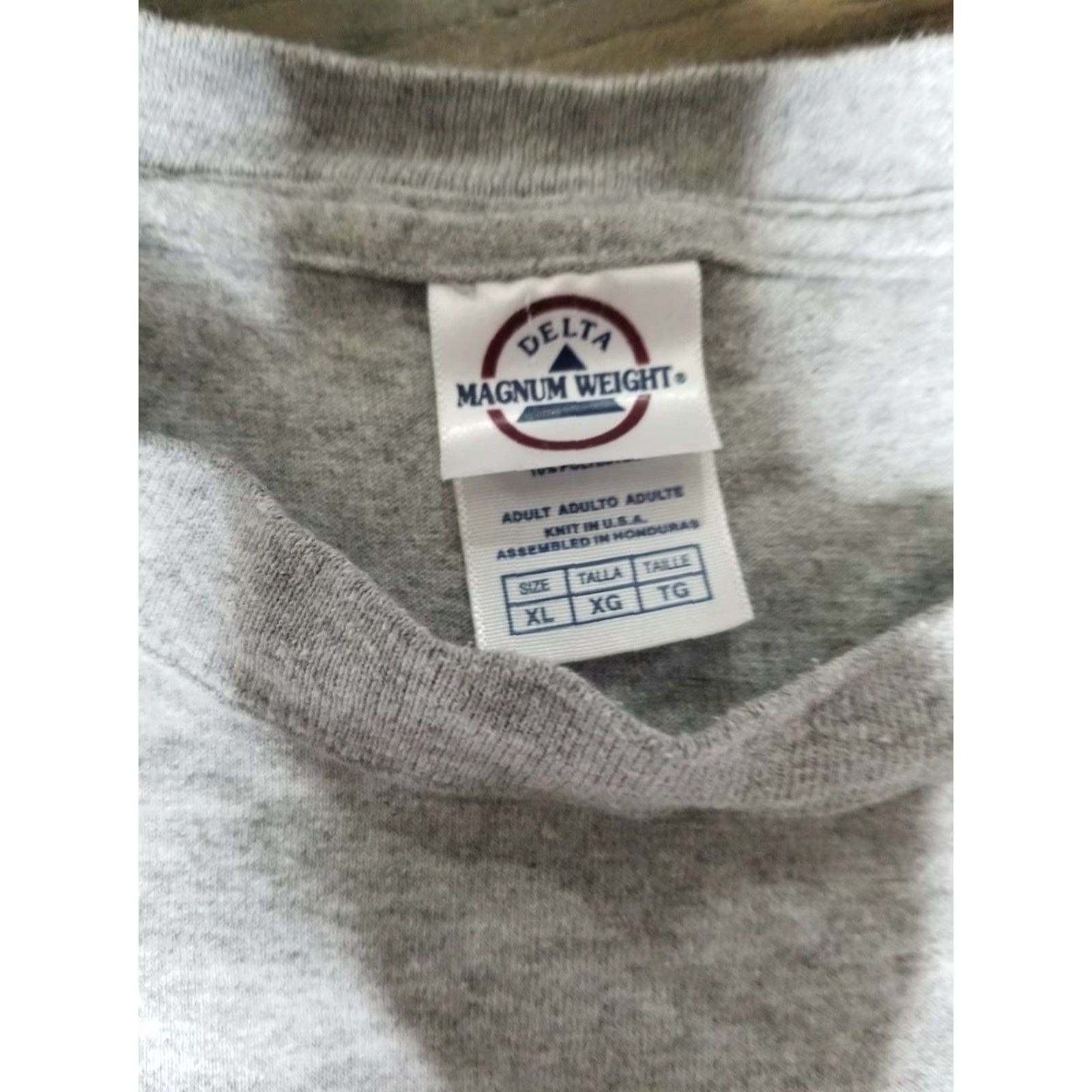 Delta VINTAGE GAP Parody God Answers Prayers Christian T-Shirt XL Gray Regular Fit Mens Size US XL / EU 56 / 4 - 5 Thumbnail