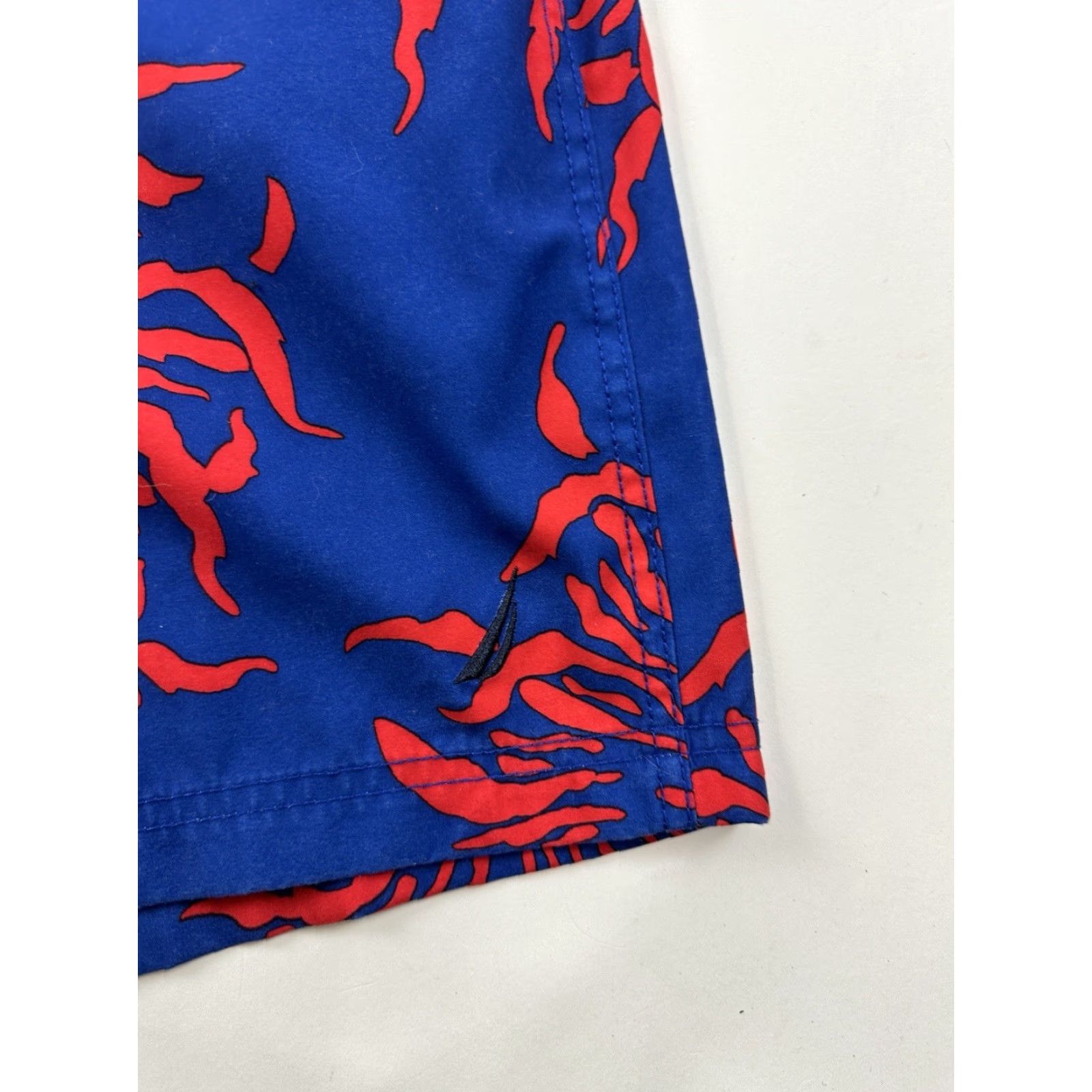 Nautica Nautica Swim Shorts Men’s 2XL Blue Floral Tropical Print Trunks Size US 39 - 2 Thumbnail