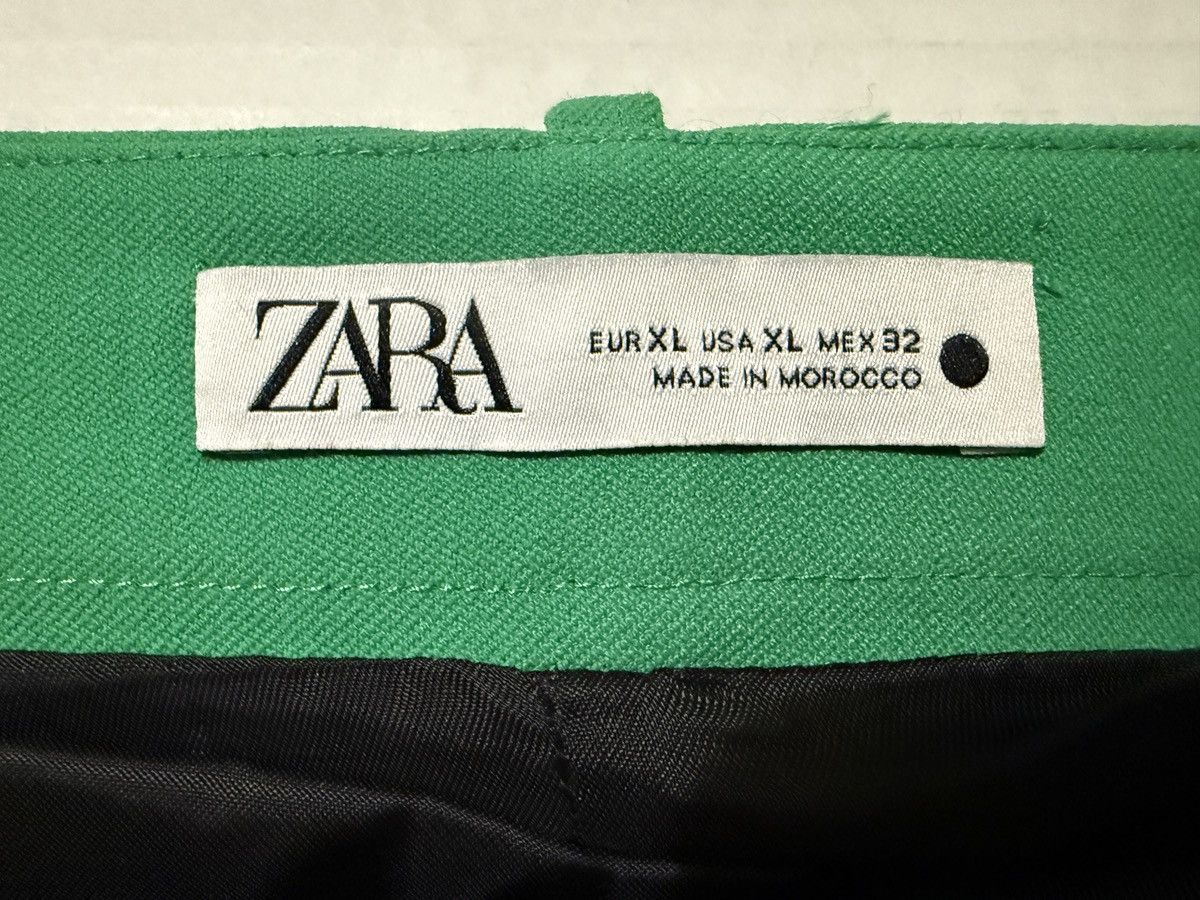 Zara Zara Woman Bright Green Lined Very Mini Skirt Split Hem Size 36" / US 14 / IT 50 - 2 Thumbnail