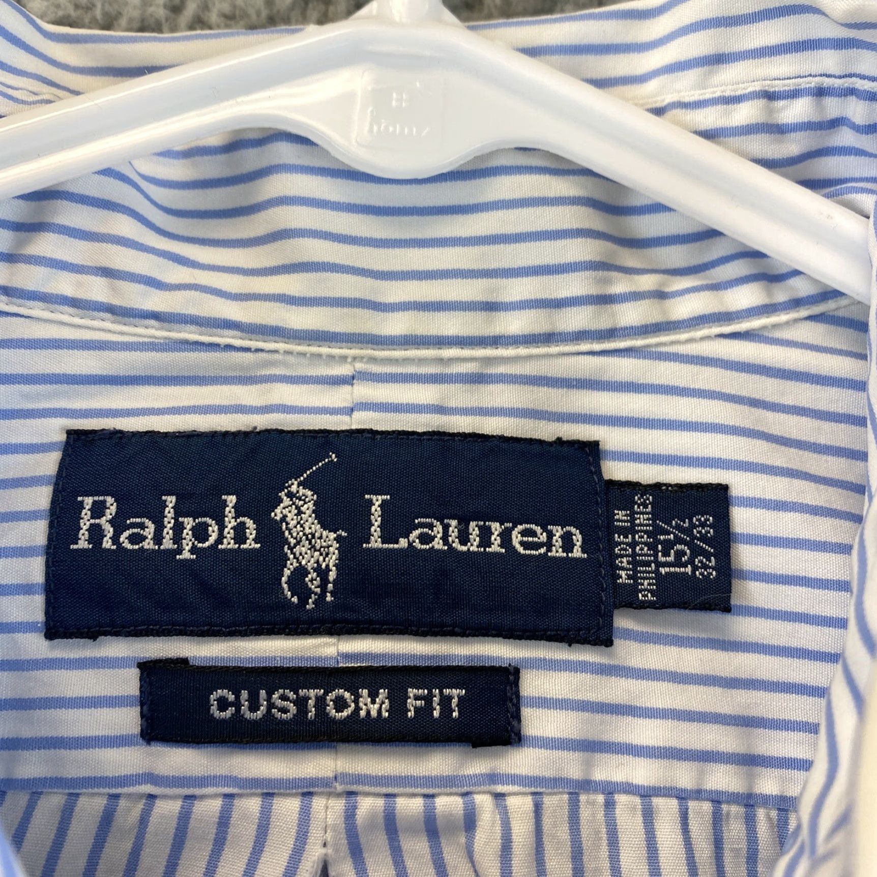 Polo Ralph Lauren VINTAGE Ralph Lauren Polo Shirt Men Large Size 15.5 Blue Cotton Button-Down Long Sleeve Casual Size US M / EU 48-50 / 2 - 6 Thumbnail