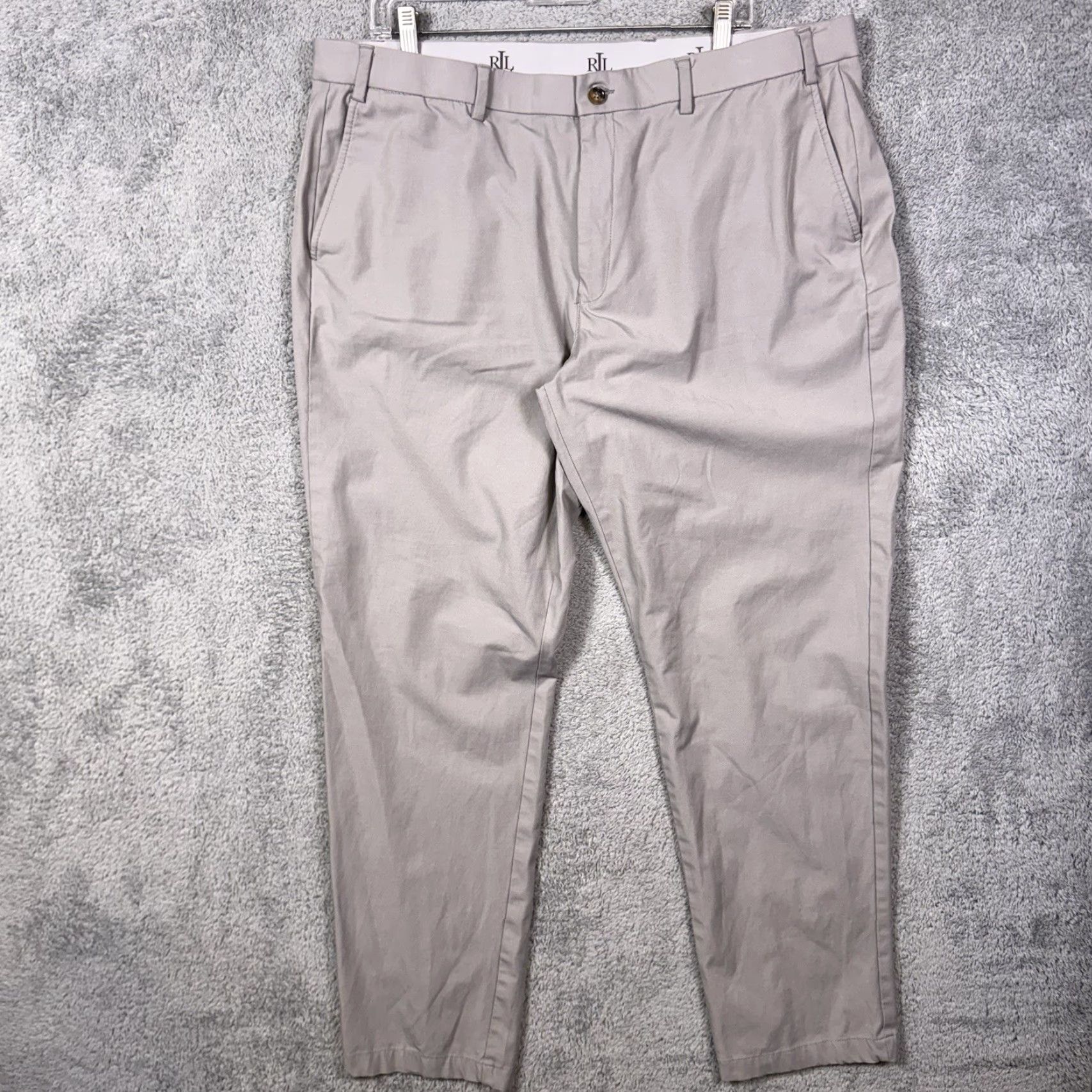 Ralph Lauren Ralph Lauren Black Label Pant Men 40x32 Tech Golf Chino Trousers Lauren LRL Lycra Slashes Pocket Flat Front Gray Cotton Nylon Spandex Size US 40 / EU 56 - 2 Thumbnail