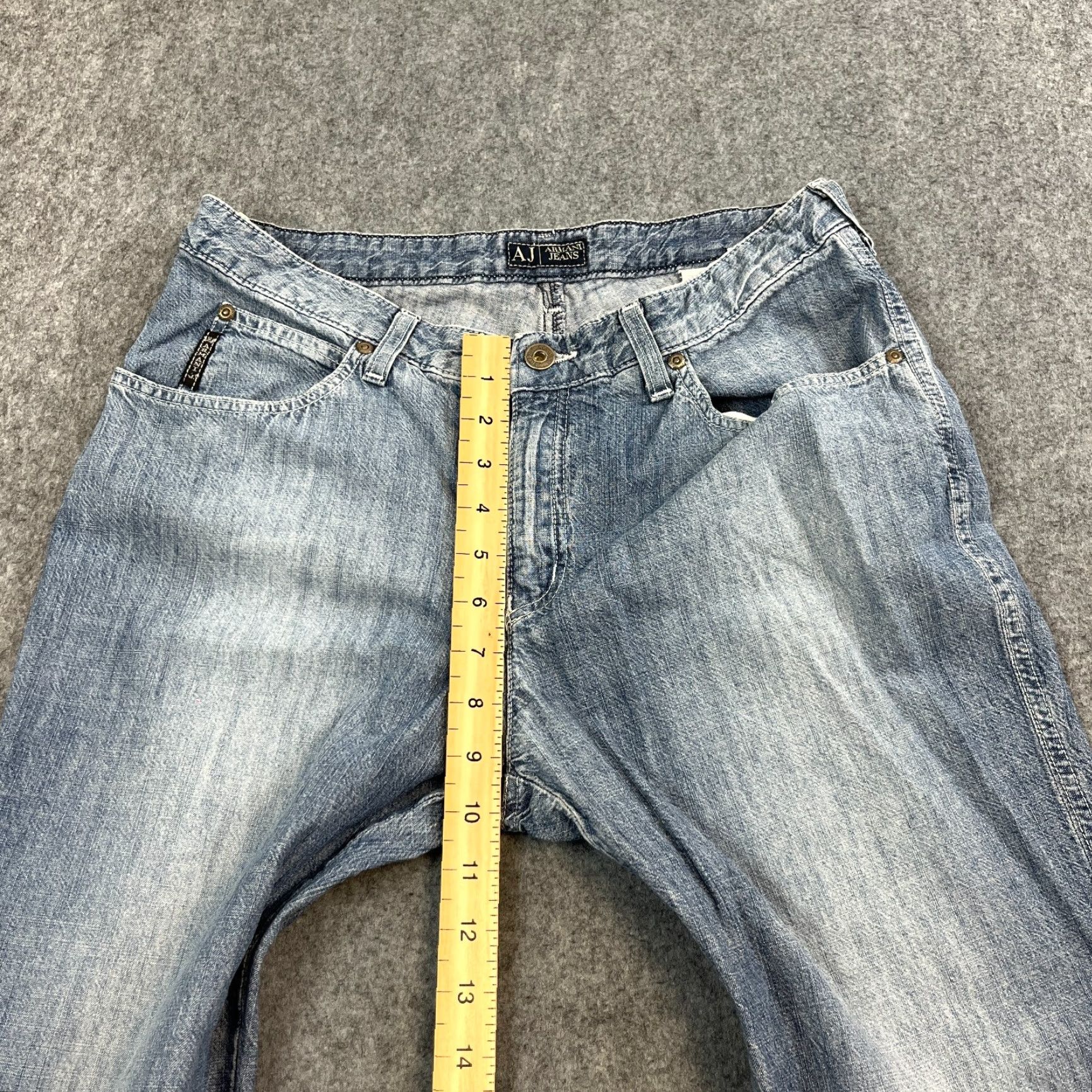 Armani Armani Womens Jeans Bootcut 32 34 UK 12 Light Wash Blue Cotton Italian GA"," Size 34" / US 12 / IT 48 - 6 Thumbnail