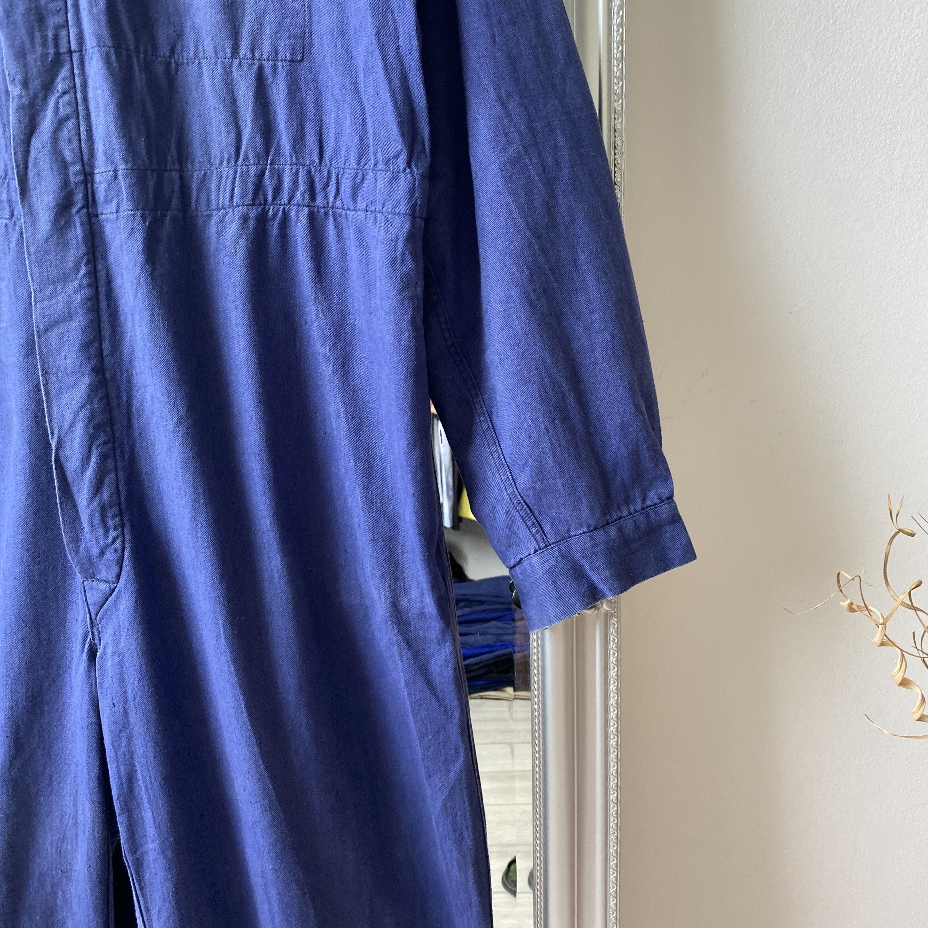 Le Laboureur ⚙️ Vintage 80s Sanfor Faded French Coverall Jumpsuit Vetra Size US 32 / EU 48 - 5 Thumbnail