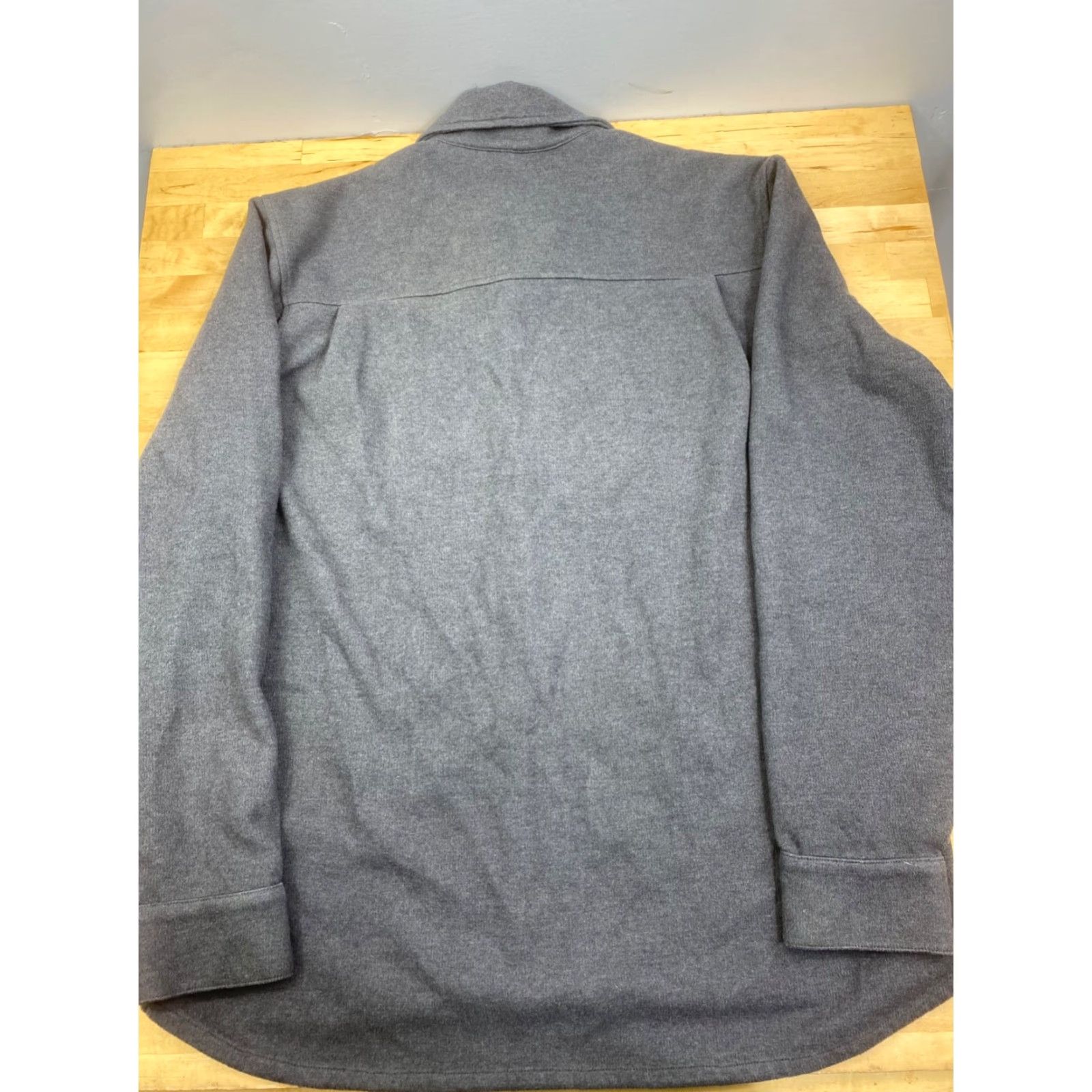 Timberland Timberland Button-Up Flannel Mens 2XL Gray Solid Heavy Casual Long Sleeve Size US XXL / EU 58 / 5 - 7 Thumbnail