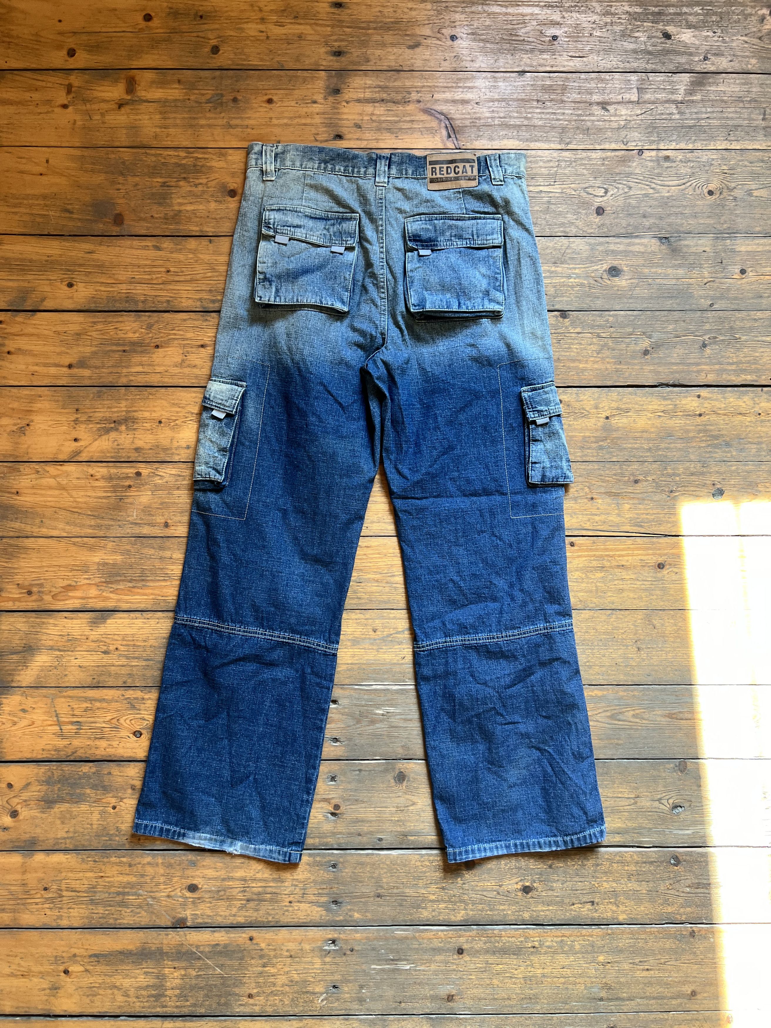 Denime Vintage Red Cat Jeans Cargo NFS Fade Pants Size US 36 / EU 52 - 7 Thumbnail