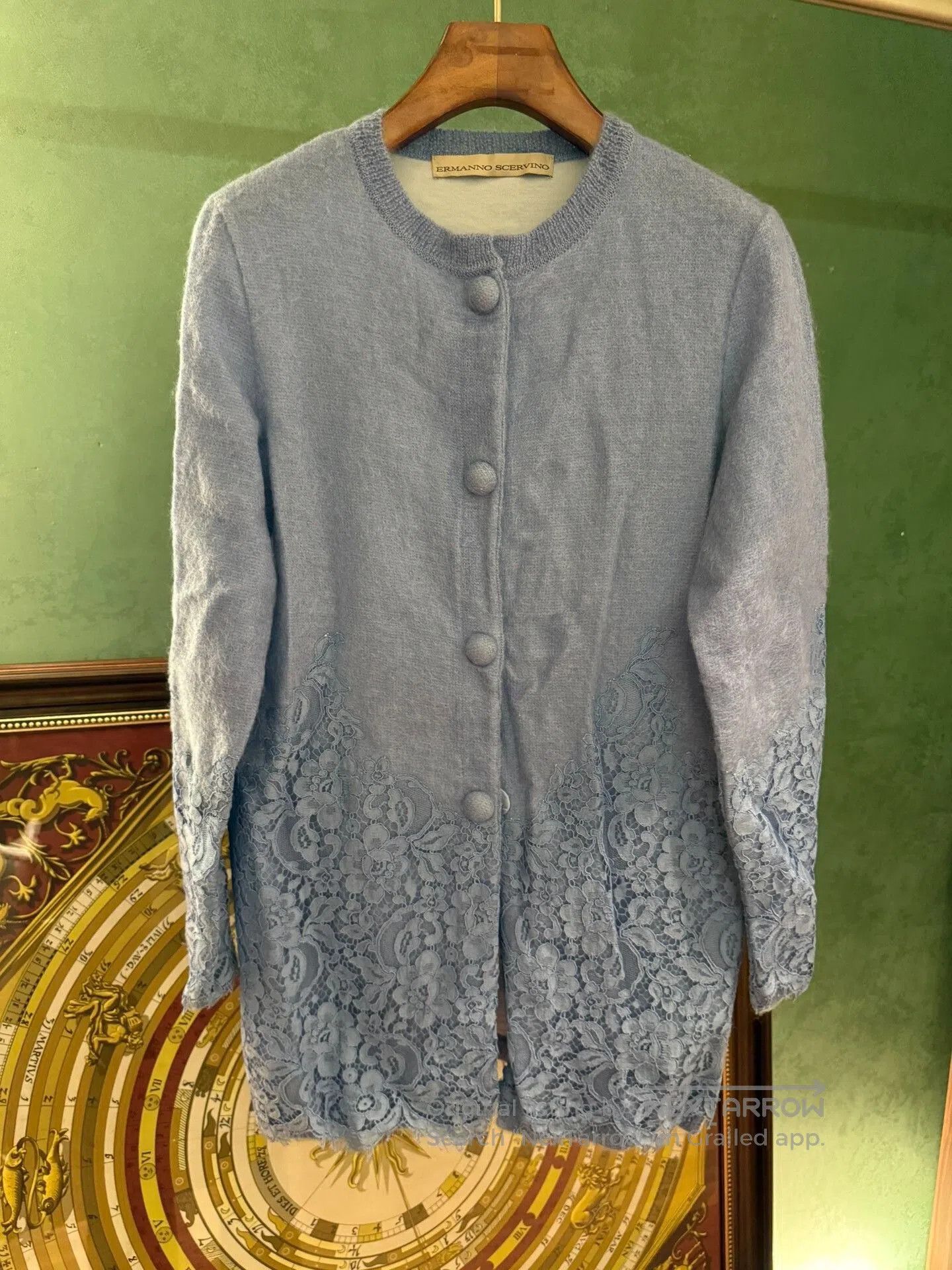 Ermanno Scervino Blue Lace Cashmere Sweater Size 40. Size S / US 4 / IT 40 - 1 Thumbnail