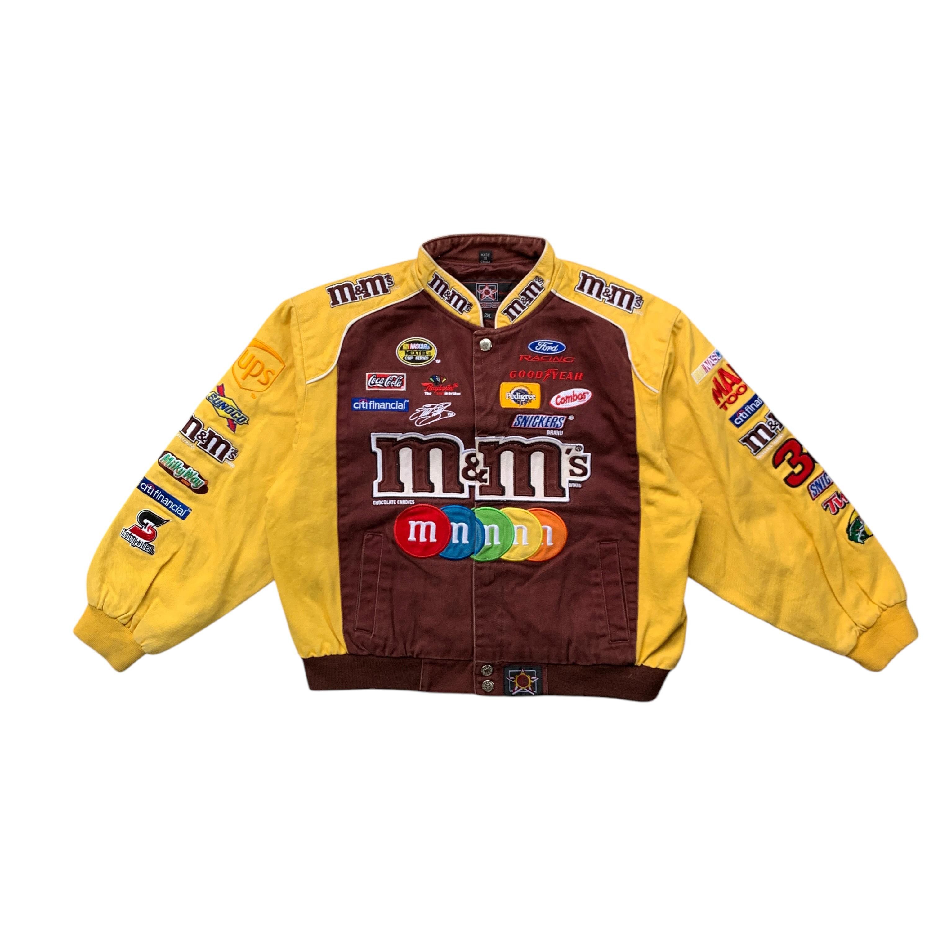 Rare 90s Jh Design M&M's Nascar Racing Jacket Jeff Hamilton