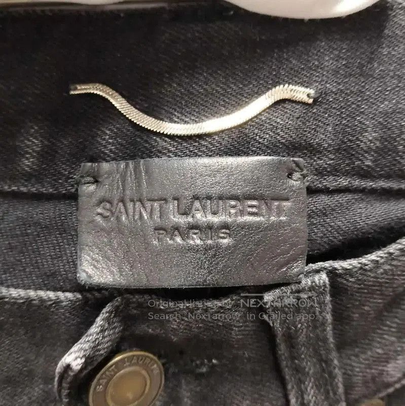 Yves Saint Laurent YSL Black Denim Women's Jeans for Spring and Autumn . Size 31" - 3 Thumbnail