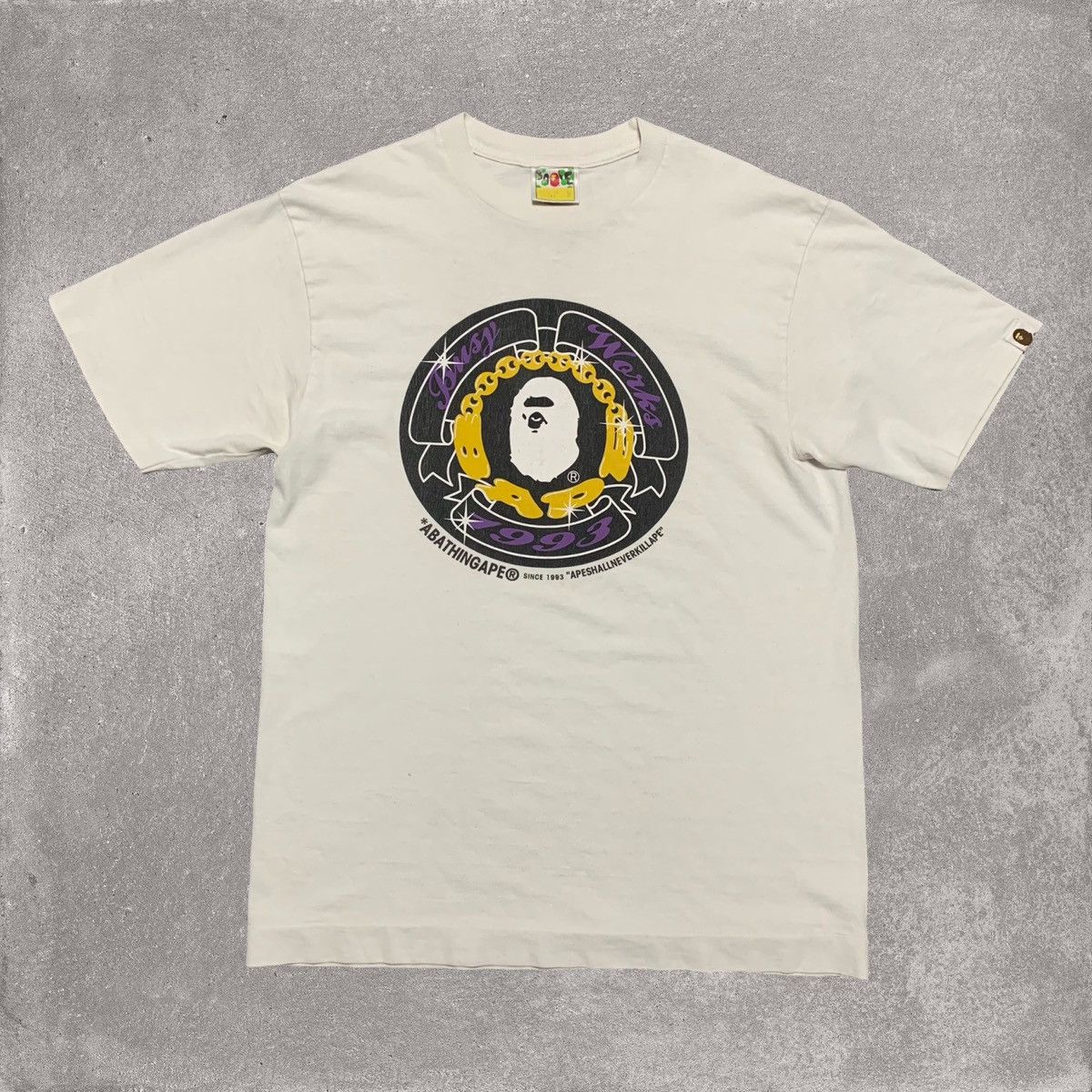 Bape Bape Medium Busy Works Graphic White Tee A Bathing Ape 2009 Size US M / EU 48-50 / 2 - 1 Thumbnail