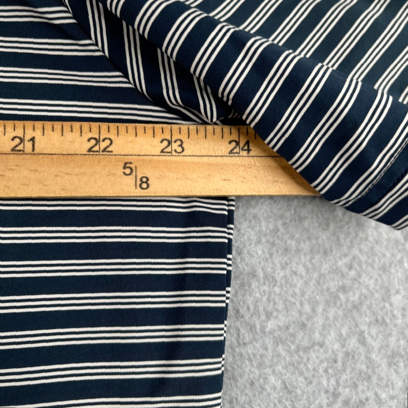 Adidas Adidas Polo Shirt Large Navy Blue White Striped Performance Casual Stretch Mens Size US L / EU 52-54 / 3 - 7 Thumbnail