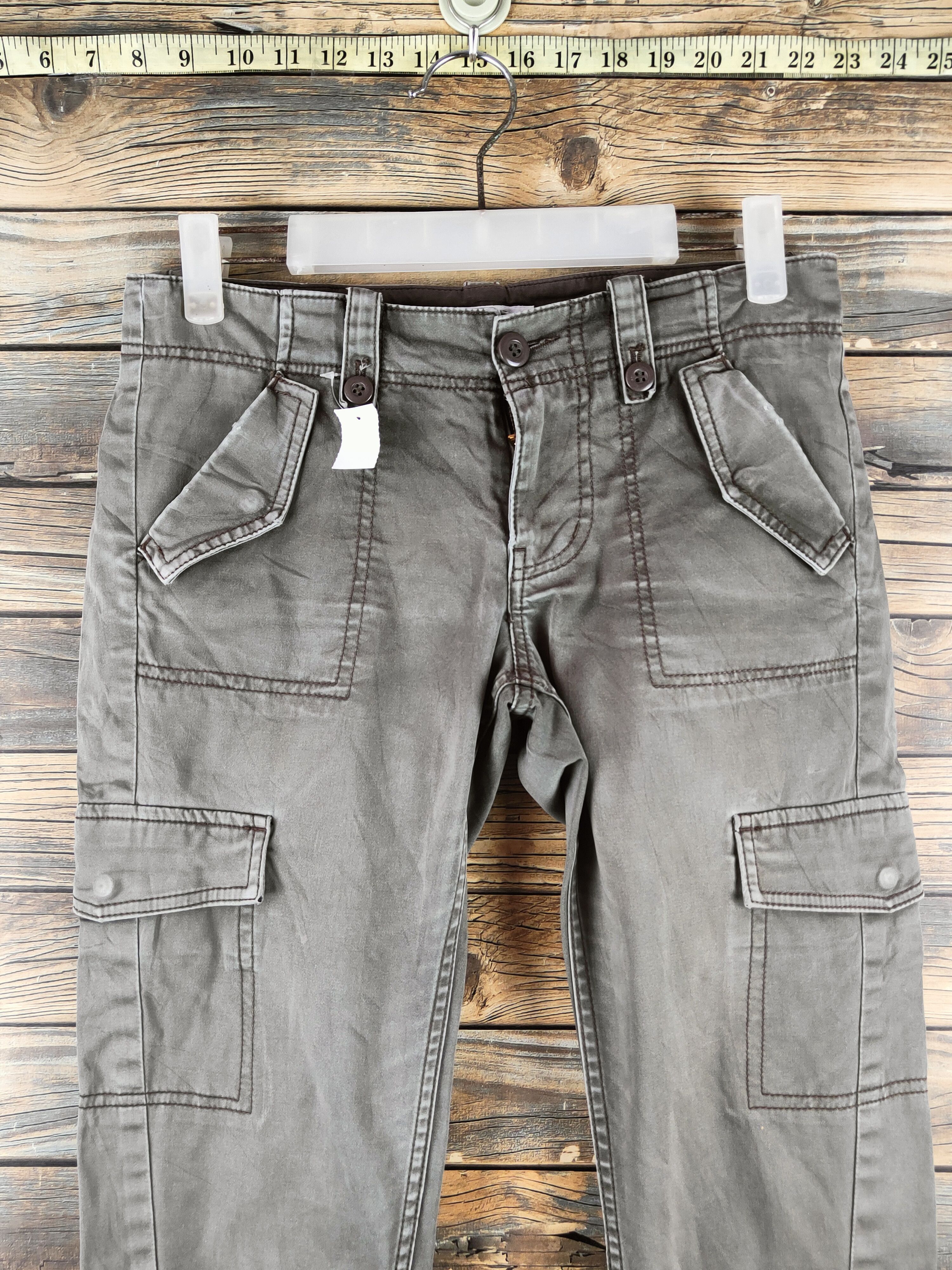 Japanese Brand DL Natural Beauty Brown Multipocket Cargo Pants #46-415 Size 27" / US 4 / IT 40 - 2 Thumbnail