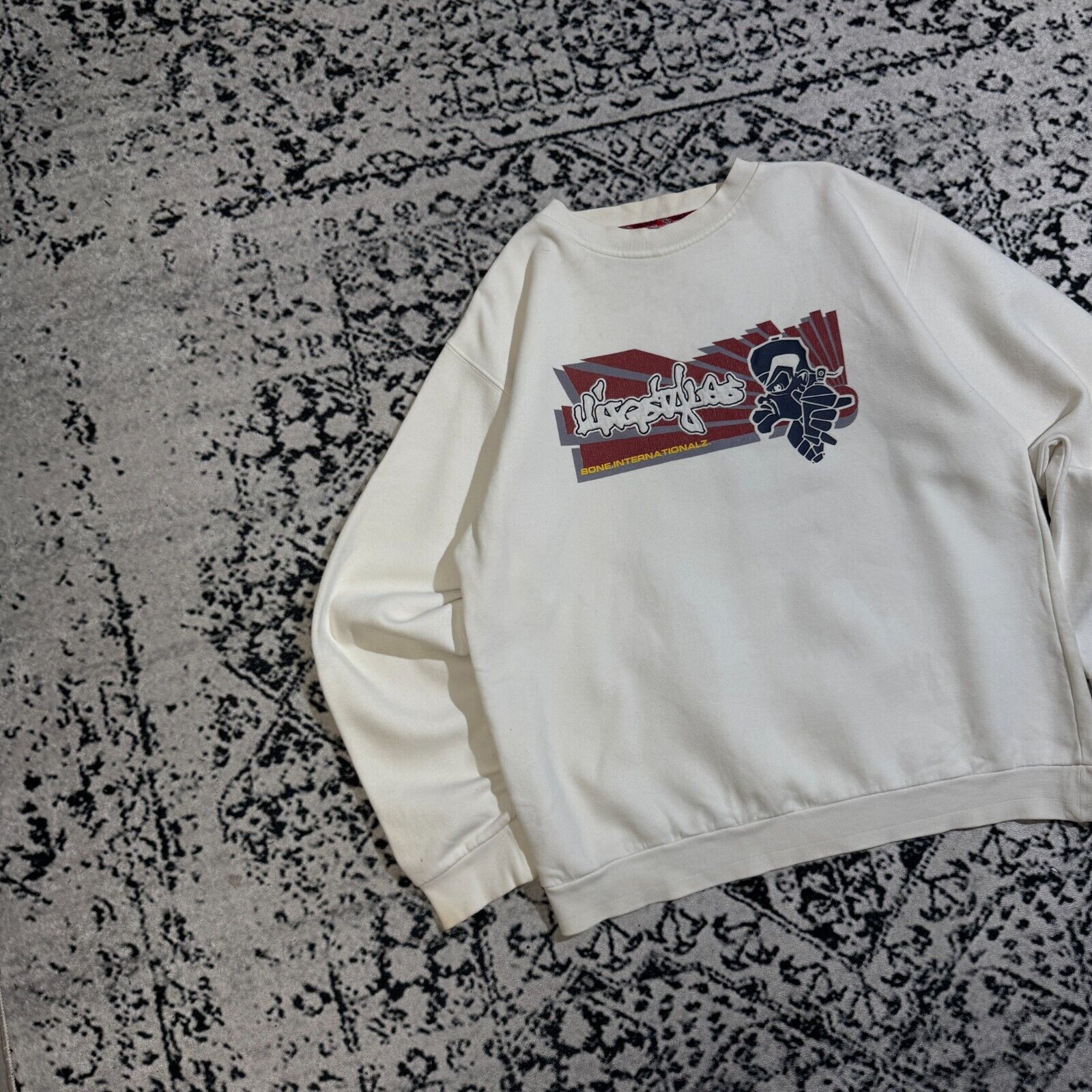 Vintage Vintage Unisex White Cotton Sweatshirt Size S Skate USA Size US S / EU 44-46 / 1 - 3 Thumbnail