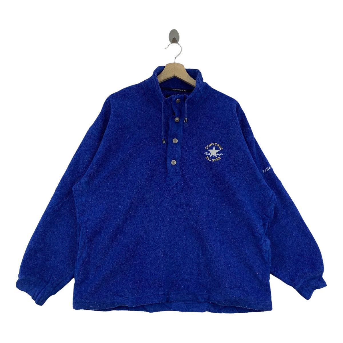 Converse × Vintage Vintage CONVERSE All Star Fleece Half Button Sweatshirt Size US M / EU 48-50 / 2 - 1 Thumbnail