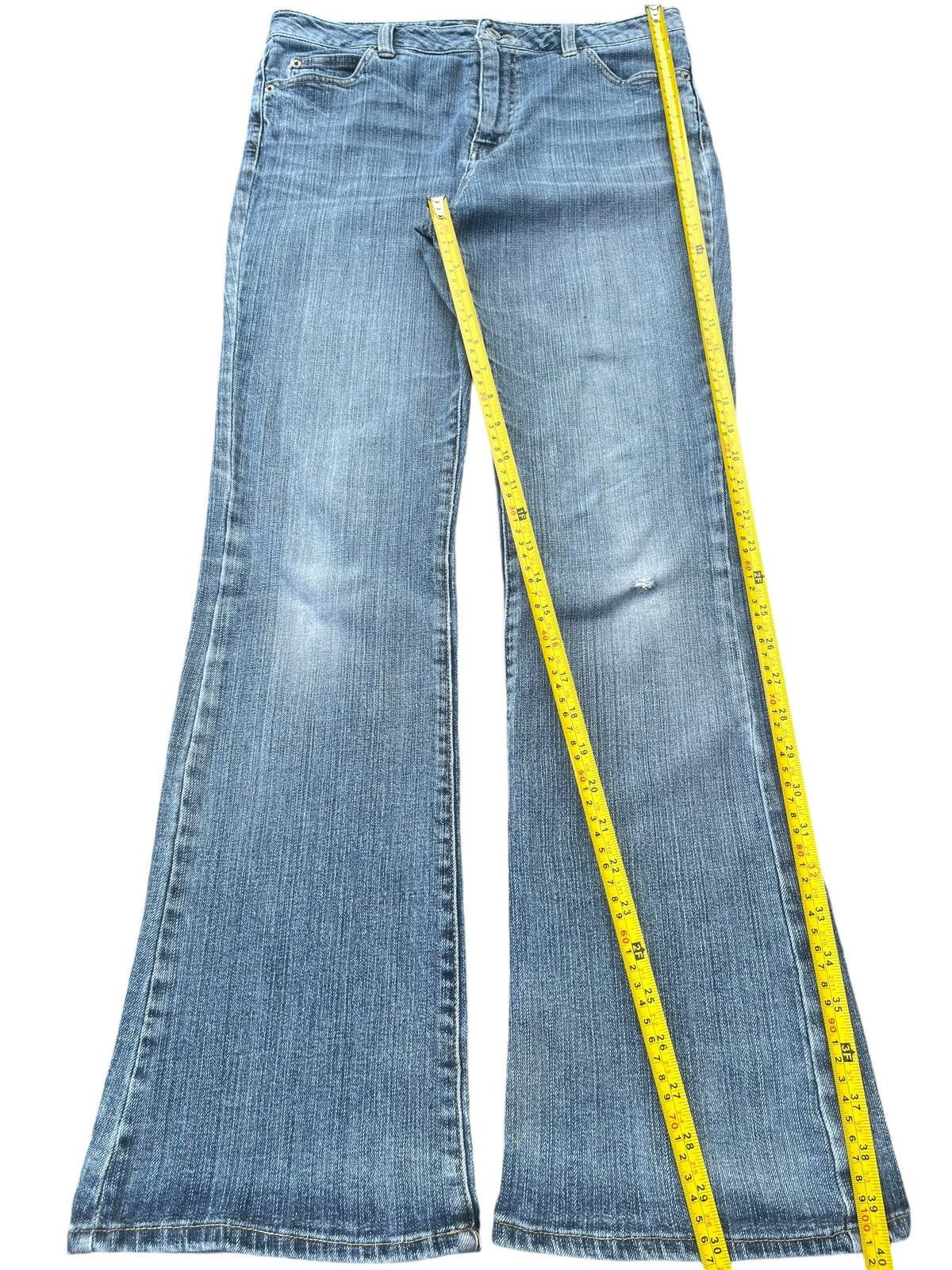 Japanese Brand Vintage Japanese Brand Mid Rise Blue Washed Sick Flare Jeans Size US 30 / EU 46 - 9 Thumbnail