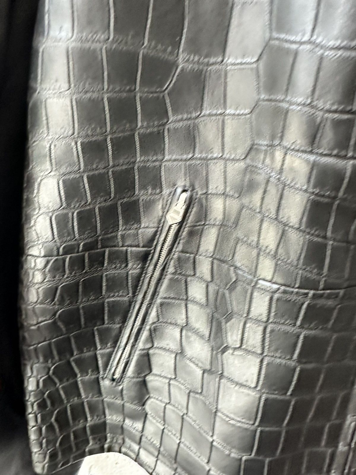 Hermes HERMES 1/1 BLACK CROC LEATHER JACKET 4GSeller Size US L / EU 52-54 / 3 - 4 Thumbnail