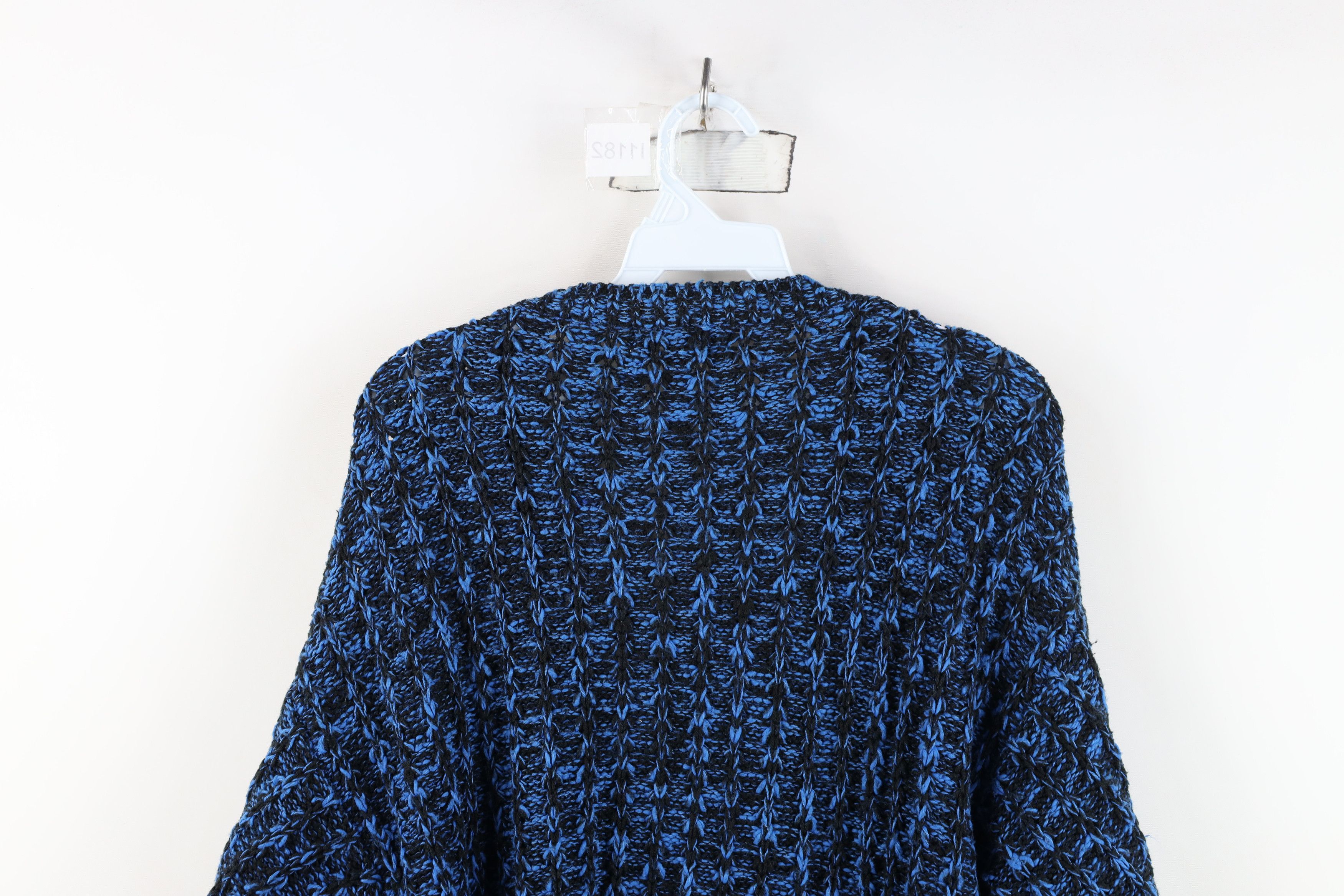 Vintage Vintage 90s Streetwear Chunky Ribbed Knit Cardigan Sweater Size L / US 10 / IT 46 - 10 Thumbnail