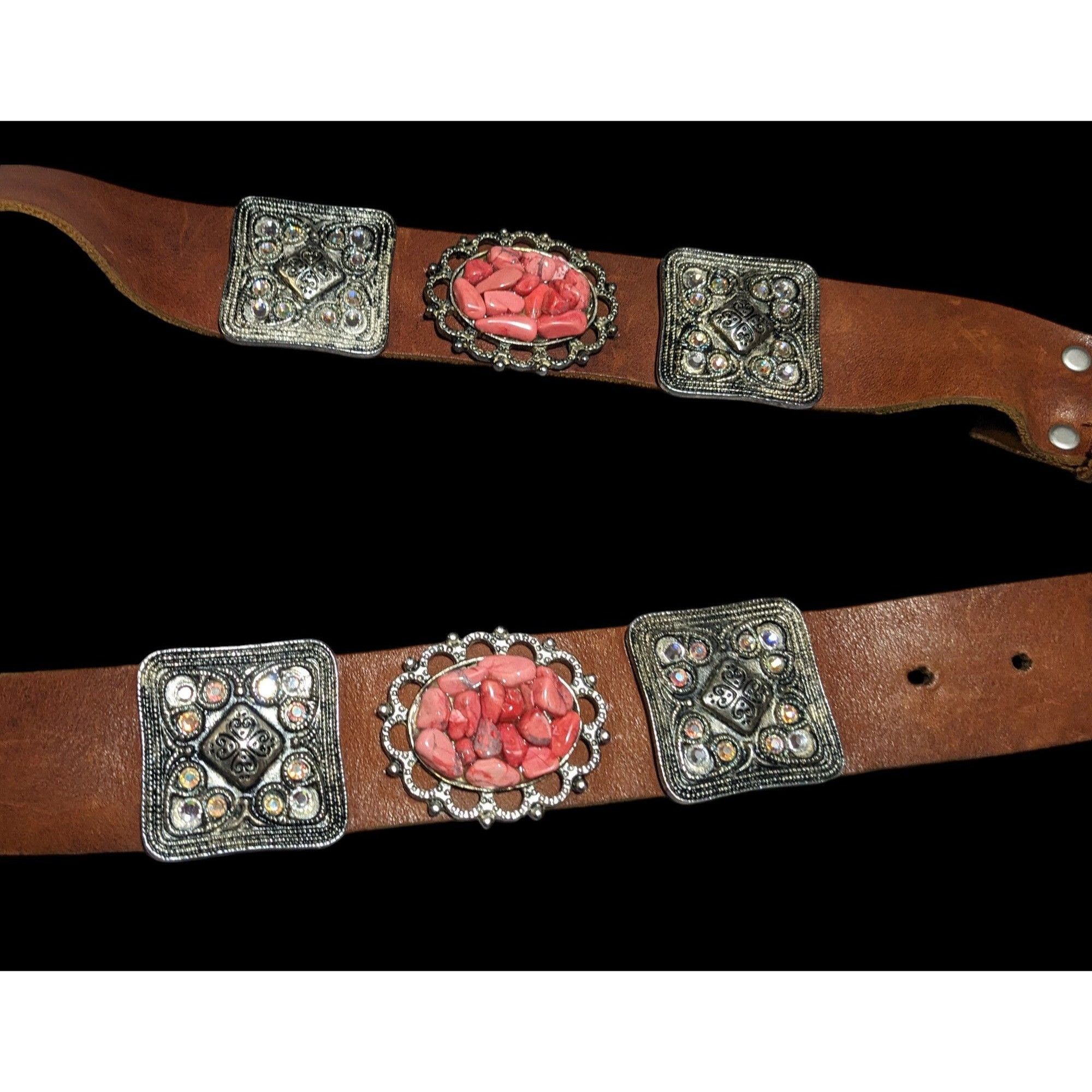 Other Cowgirl Glam Rhinestone And Gemstone Embellished Leather Bel Size ONE SIZE - 3 Thumbnail