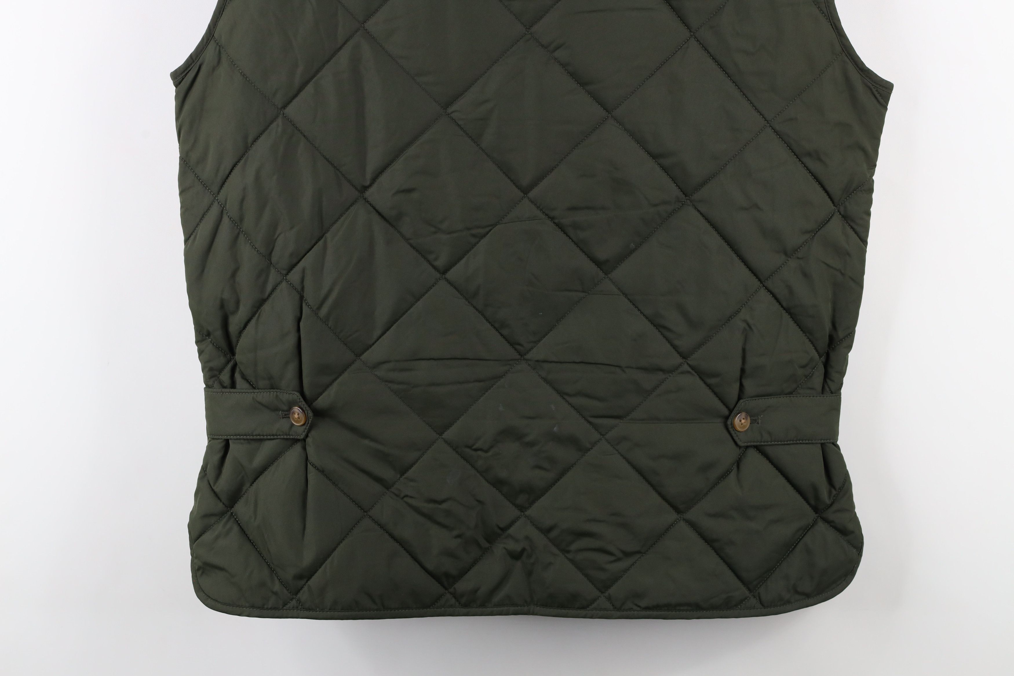 J.Crew × Vintage Vintage Y2K J Crew Lined Quilted Full Zip Vest Jacket Green Size US M / EU 48-50 / 2 - 15 Thumbnail
