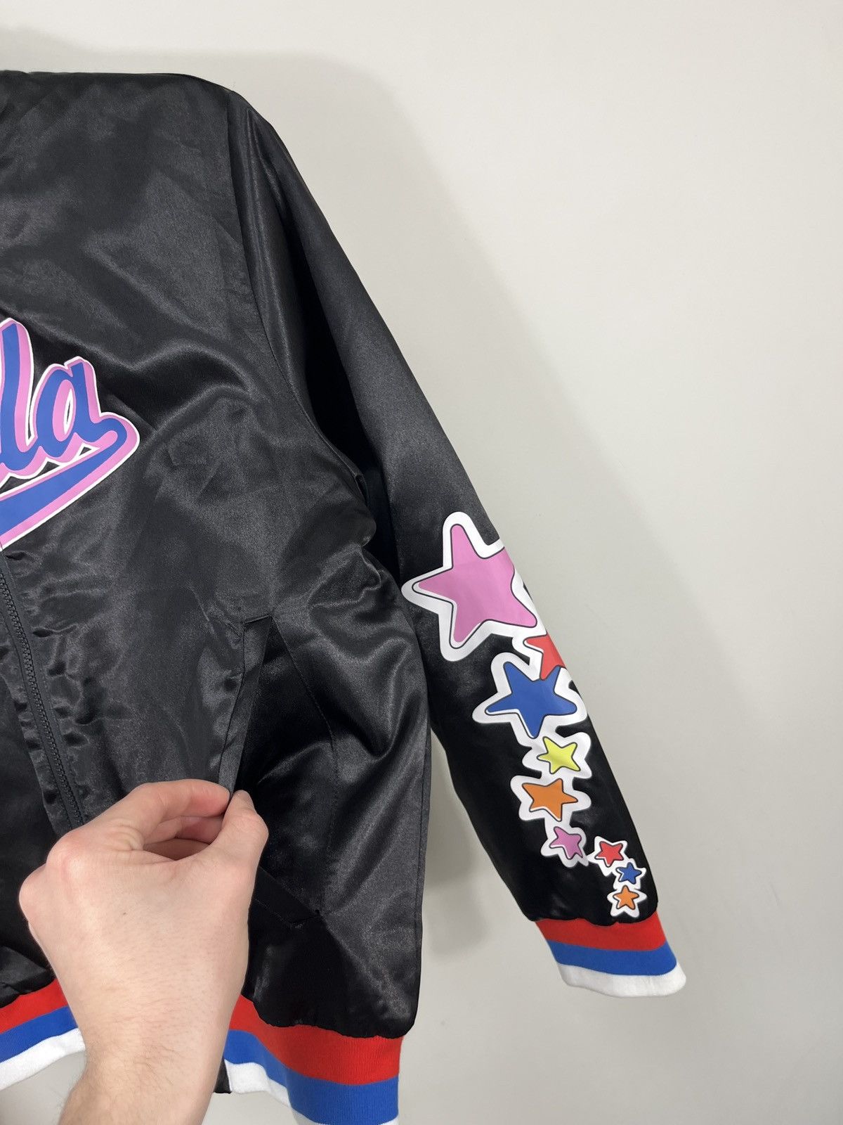 Other Stella McCartney Women’s Big Logo Black Luxury Bomber Jacket Size XS / US 0-2 / IT 36-38 - 15 Thumbnail