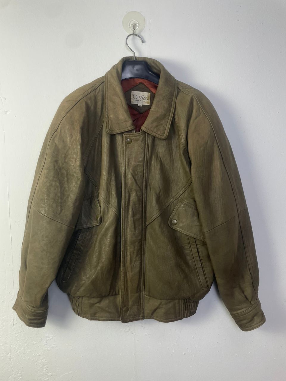 Designer × Vintage Givet Vintage Leather Jacket Size US L / EU 52-54 / 3 - 1 Thumbnail