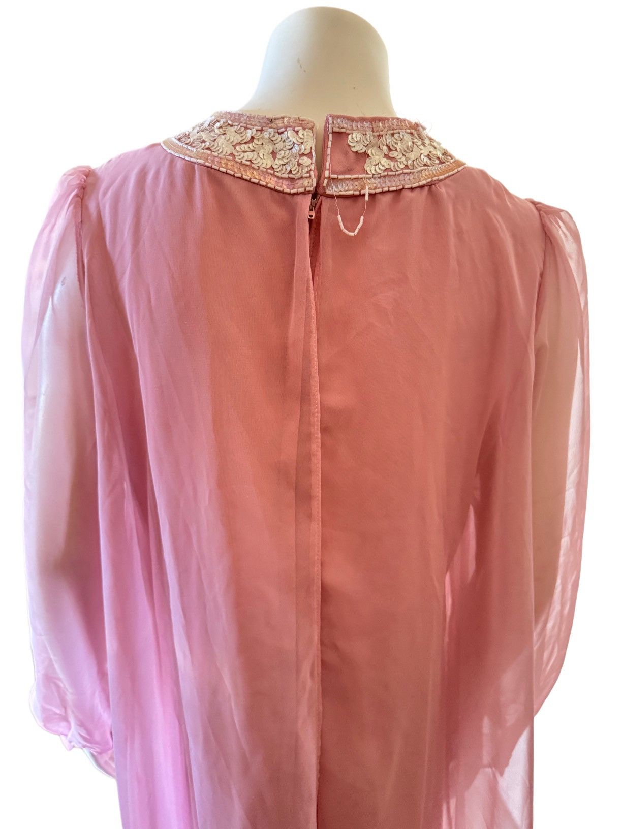 Vintage Vintage late 60s - 70s romantic hostess evening dress sequin Size M / US 6-8 / IT 42-44 - 4 Thumbnail