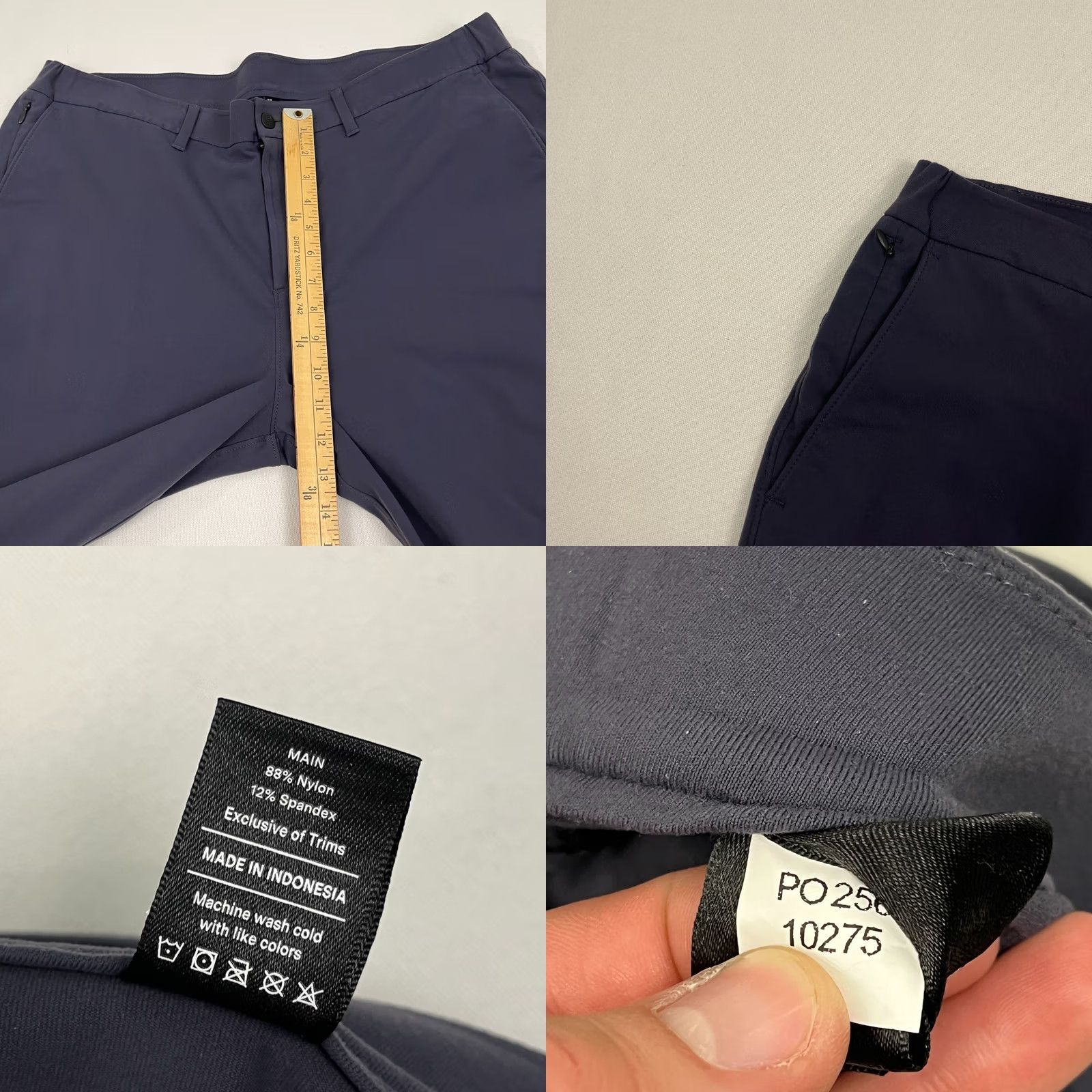 Vintage Public Rec Gamechanger Pants Men 38 x 31 Blue Gray Chino Casual Office Golf 5-Pocket Regular Straight Front breathable stretch Size US 38 / EU 54 - 8 Thumbnail