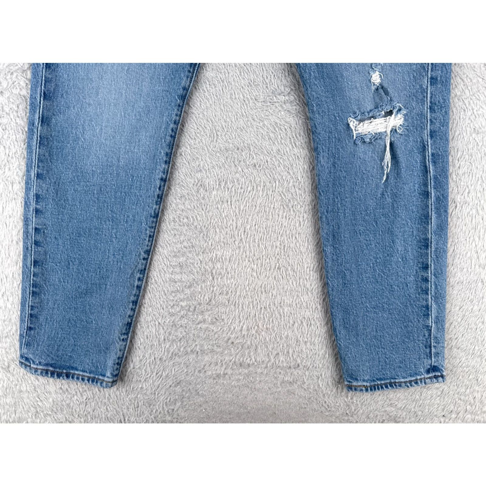 Levi's Levis Jeans Womens 28 Blue Denim Distressed Wedgie Cotton Mid 28x27 Size 28" / US 6 / IT 42 - 2 Thumbnail