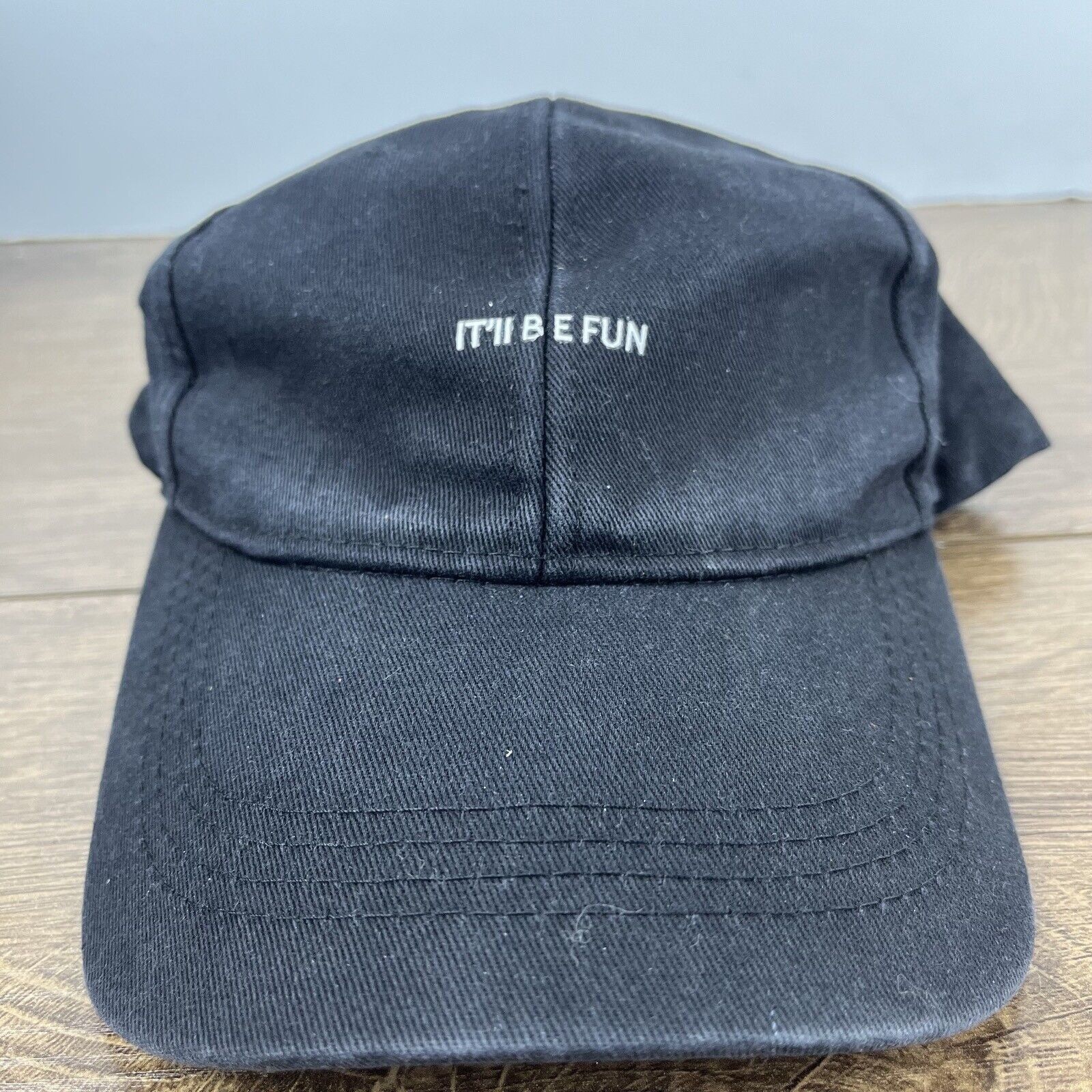Other It'll Be Fun Hat Black Cap Hat Adjustable Hat Black Adult Ha Size ONE SIZE - 3 Thumbnail