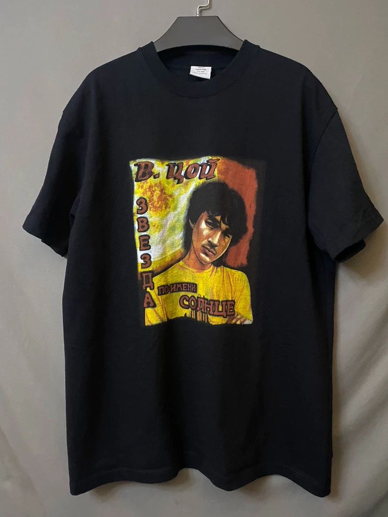 Vetements Vetements 19ss Viktor Tsoi portrait short-sleeved