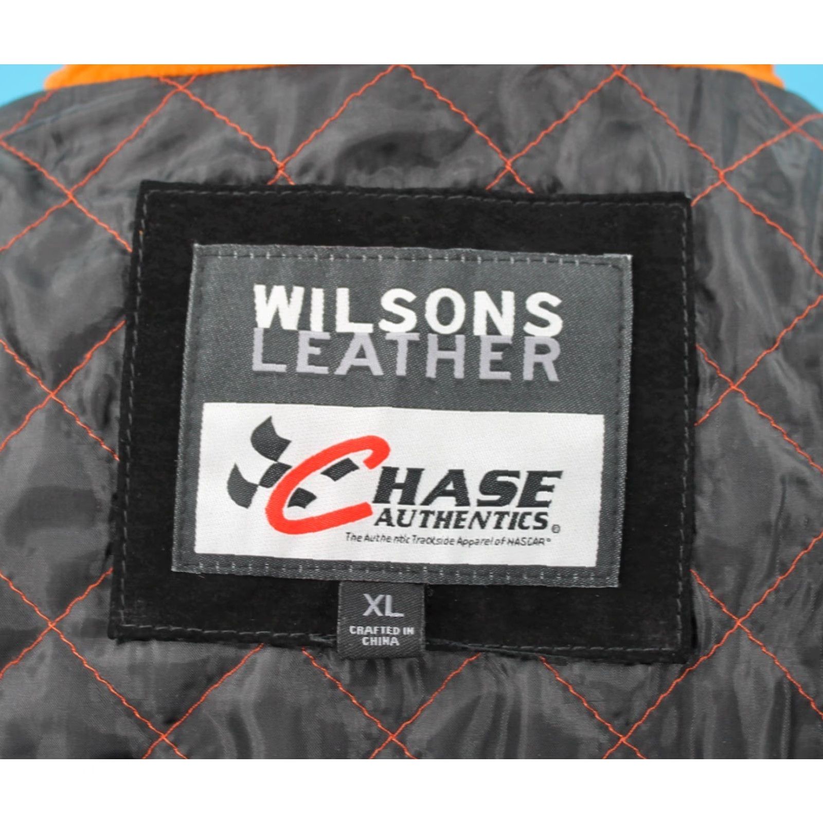Chase Authentics NASCAR Jacket Mens VTG Suede Leather Tony Stewart Chase Authentics XL Orange Racing Jacket Size US XL / EU 56 / 4 - 7 Thumbnail