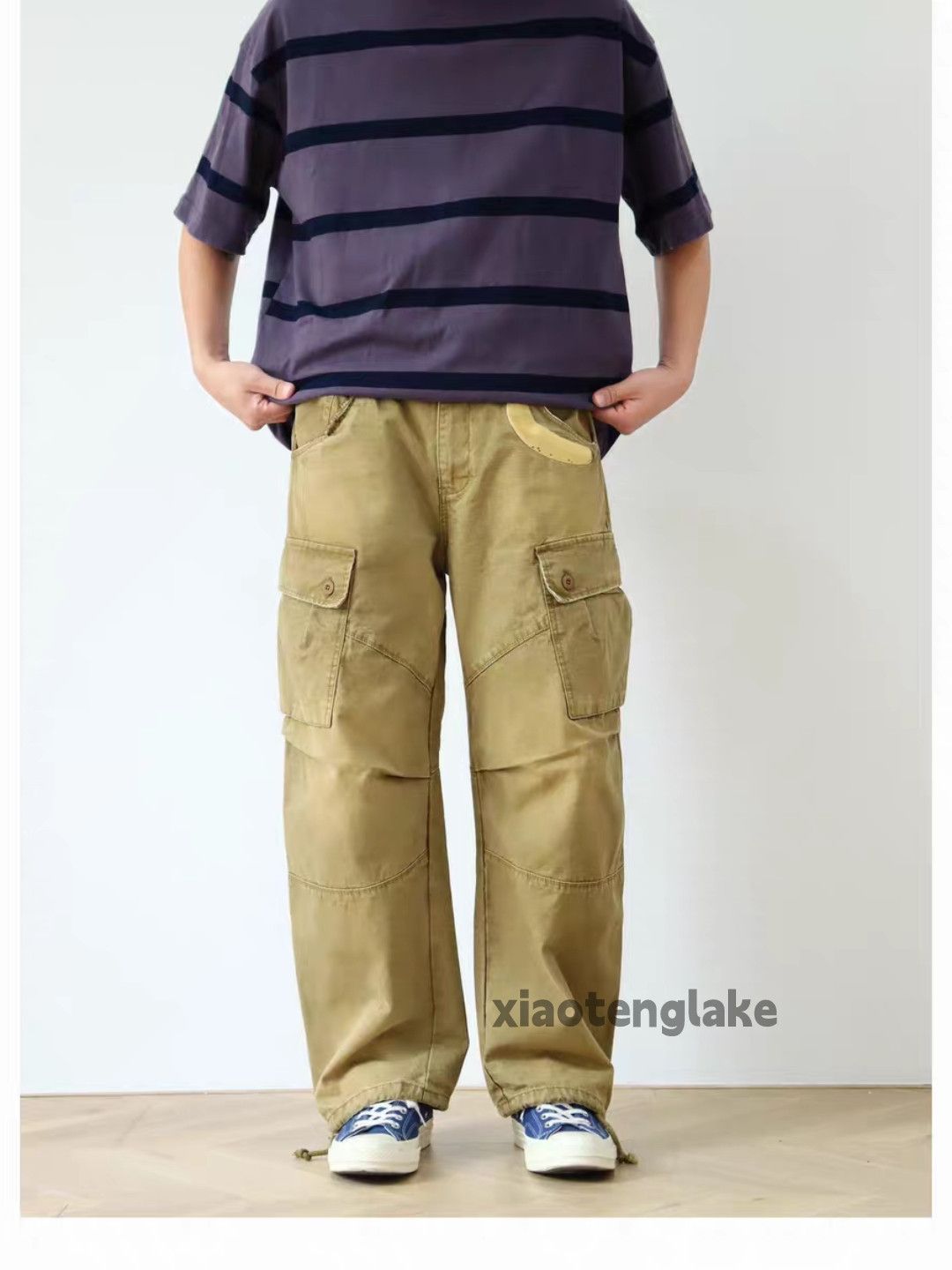 Vintage xz faded wide Leg military outdoor cargo pants Size US 36 / EU 52 - 4 Thumbnail