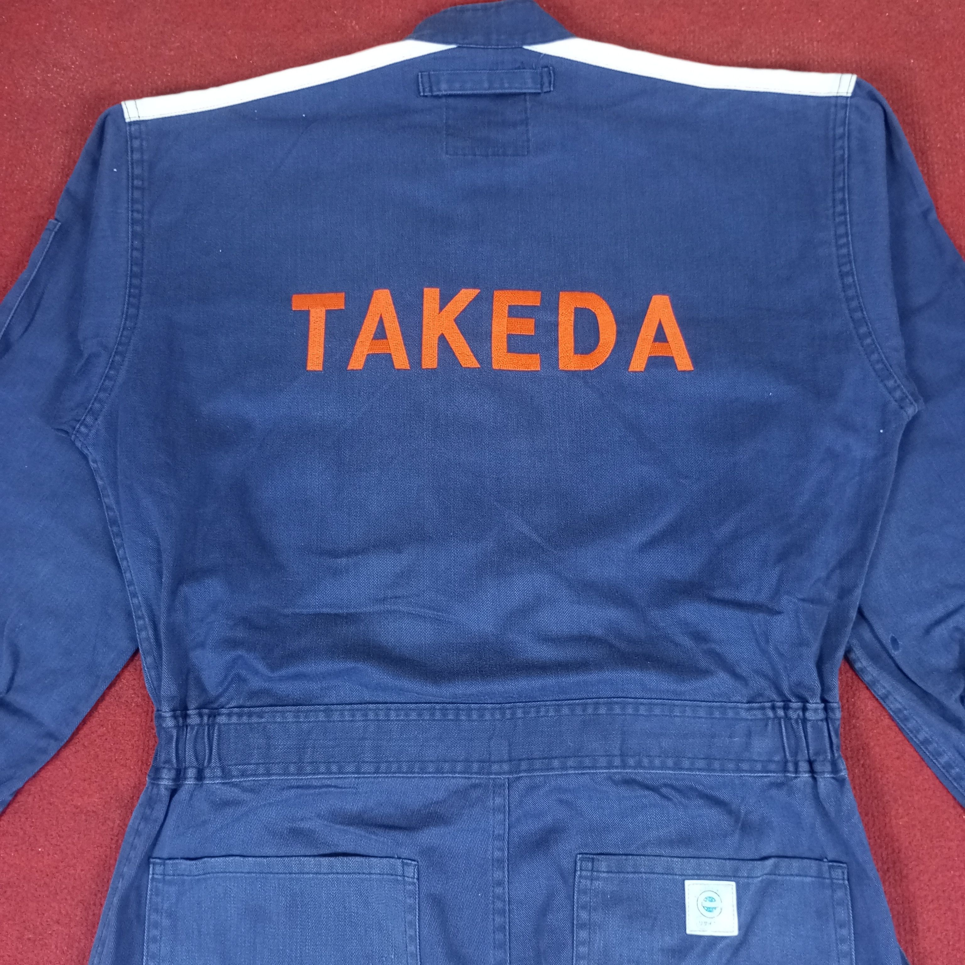 Vintage Takeda Workwear Japanese Style Motorsports Coverall Jacket Size US M / EU 48-50 / 2 - 2 Thumbnail