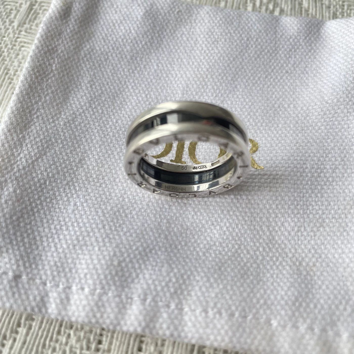 Bvlgari BVLGARI Save the Children Silver Ceramic Band Ring Silver Size ONE SIZE - 4 Thumbnail